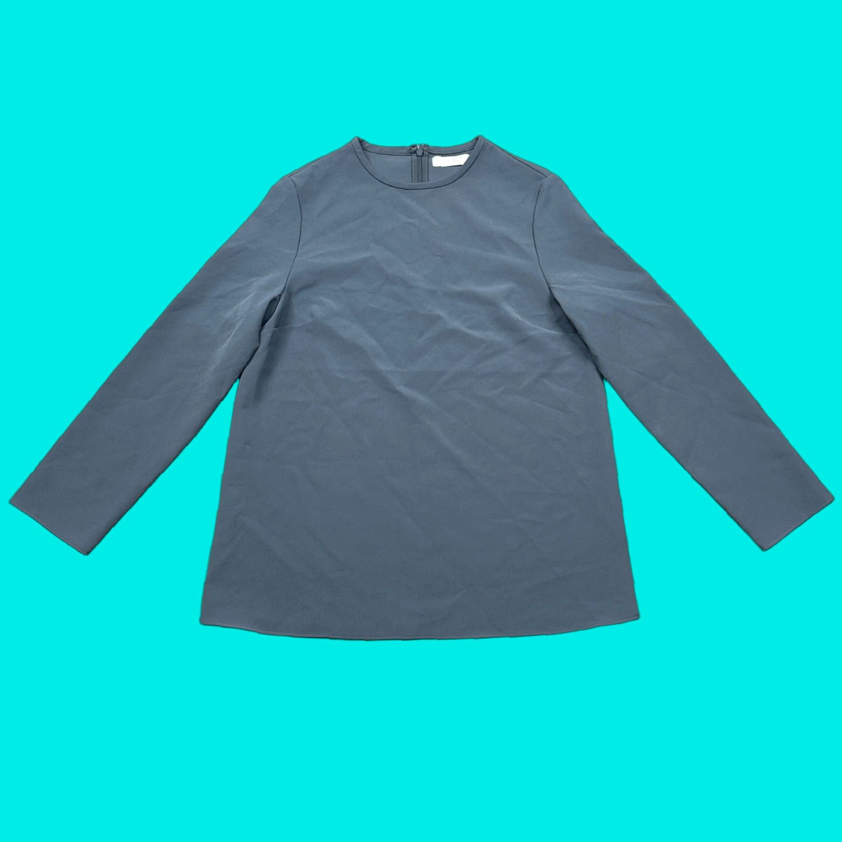 Oak + Fort Oak Fort Blouse Womens XS Gray Pullover Long Sleeve Casual Shirt XS Womens Gray Blouse 90s? Size XS / US 0-2 / IT 36-38 - 1 Thumbnail