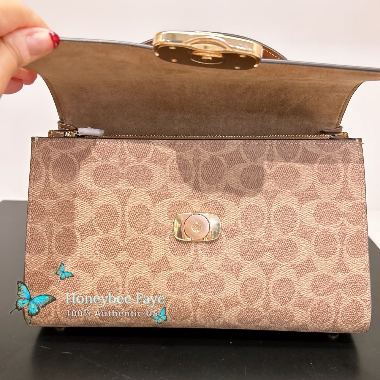 Coach Eliza Top Handle Bag In Signature Canvas CW012 Size ONE SIZE - 6 Thumbnail