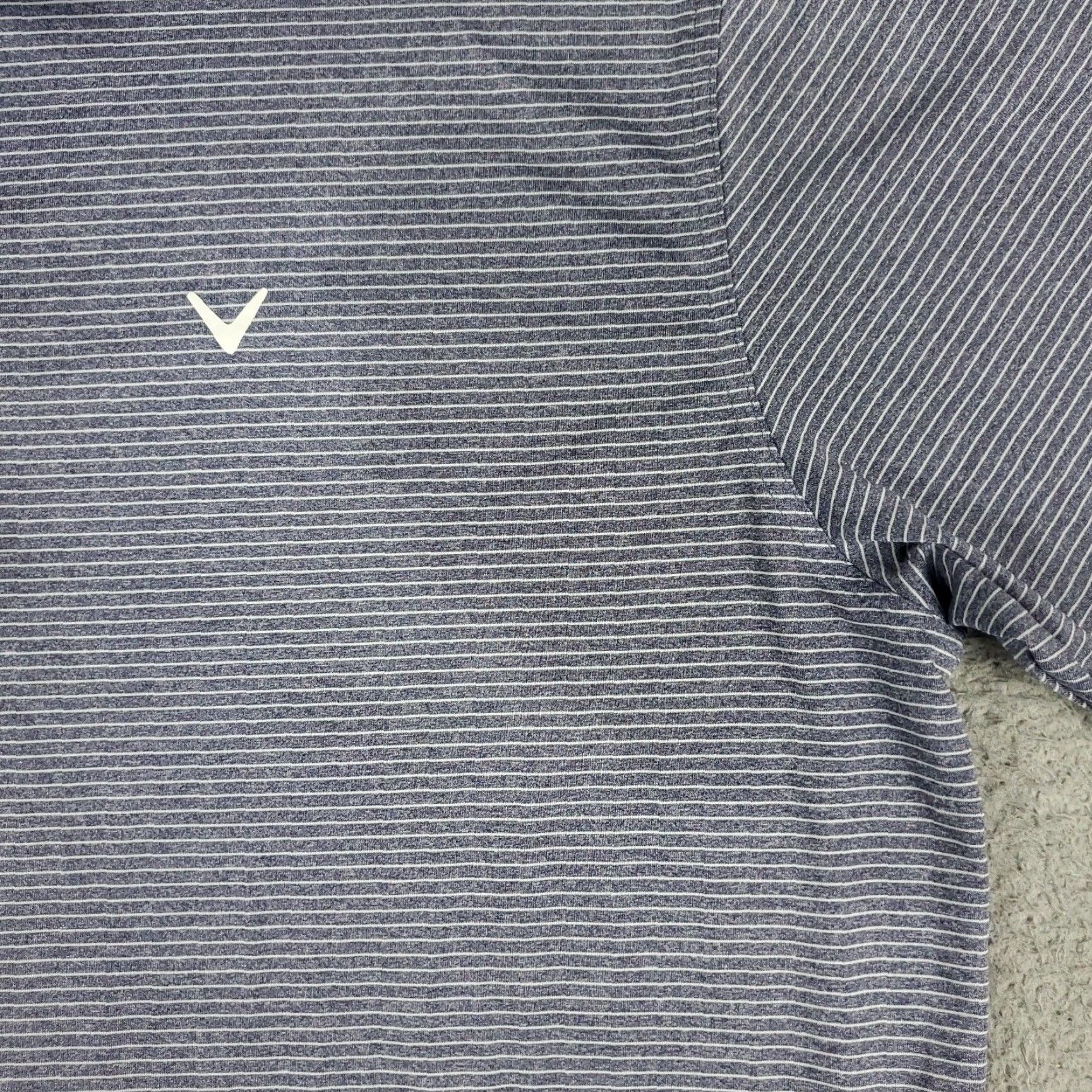 Callaway Callaway Polo Shirt Mens Size 2XL Blue Striped Opti Dri Fit Short Sleeve STAINED Size US XXL / EU 58 / 5 - 4 Thumbnail