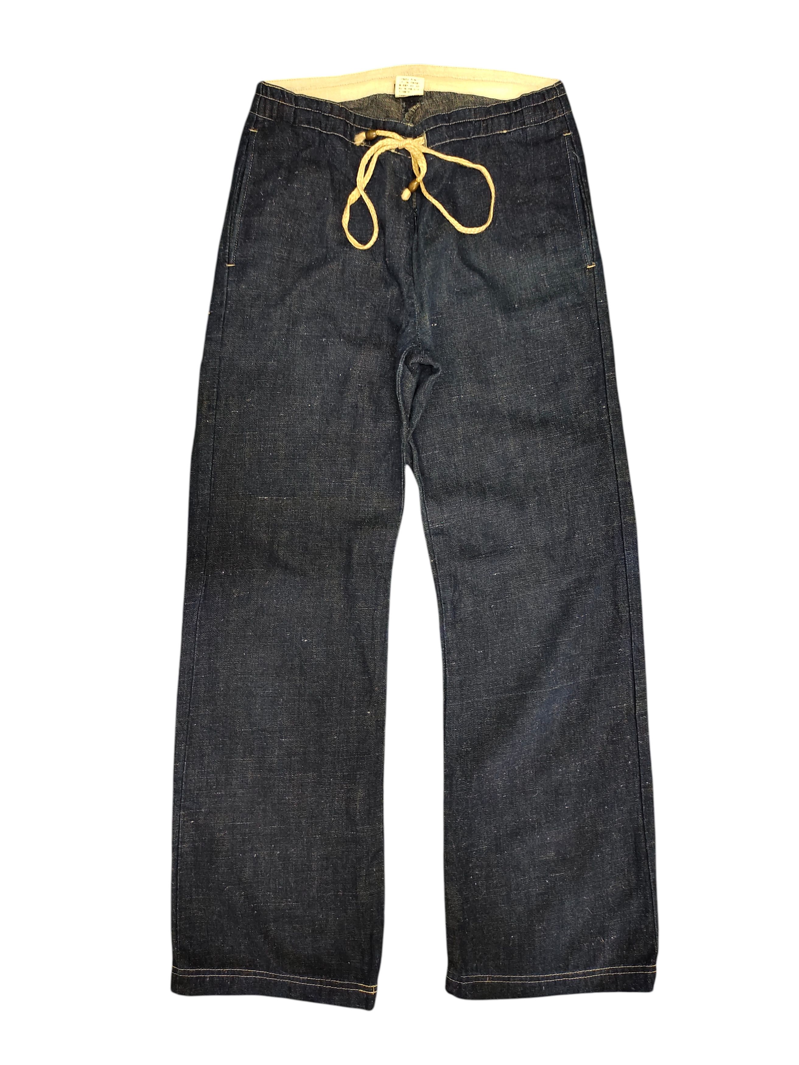 Kapital Vintage 90s Braga Japan Indigo Loose Wide Relaxed Pants Size US 26 / EU 42 - 1 Thumbnail