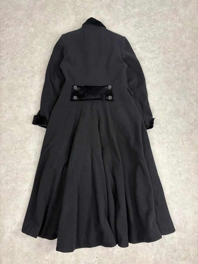 Katharine Hamnett London 1990s Katherine Hamnett Black Wool Classy Long Coat Size S / US 4 / IT 40 - 7 Thumbnail