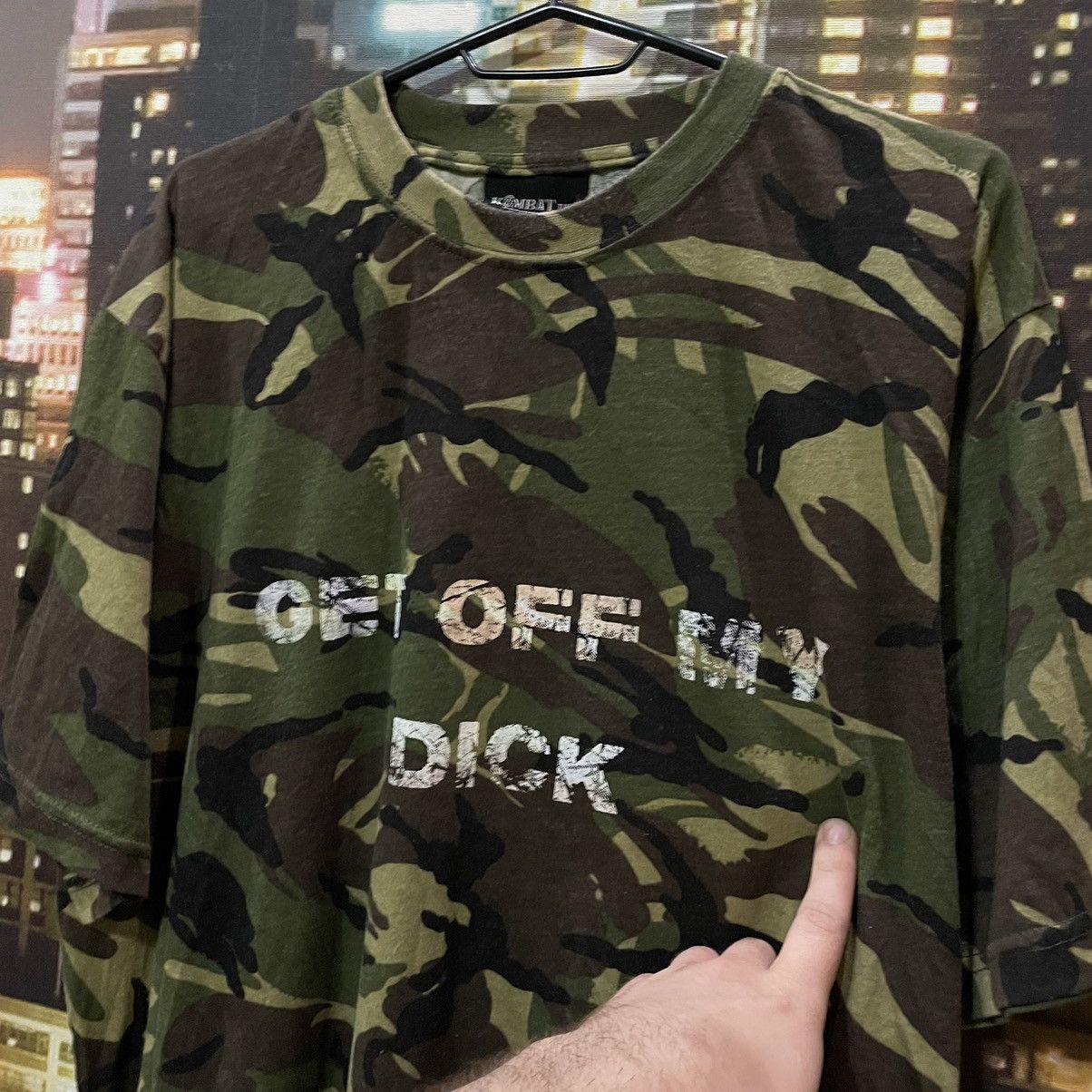 Japanese Brand MILITARY T SHIRT HUMOR GET OFF MY DICK ABSURD SLOGAN LOGO Size US M / EU 48-50 / 2 - 6 Thumbnail