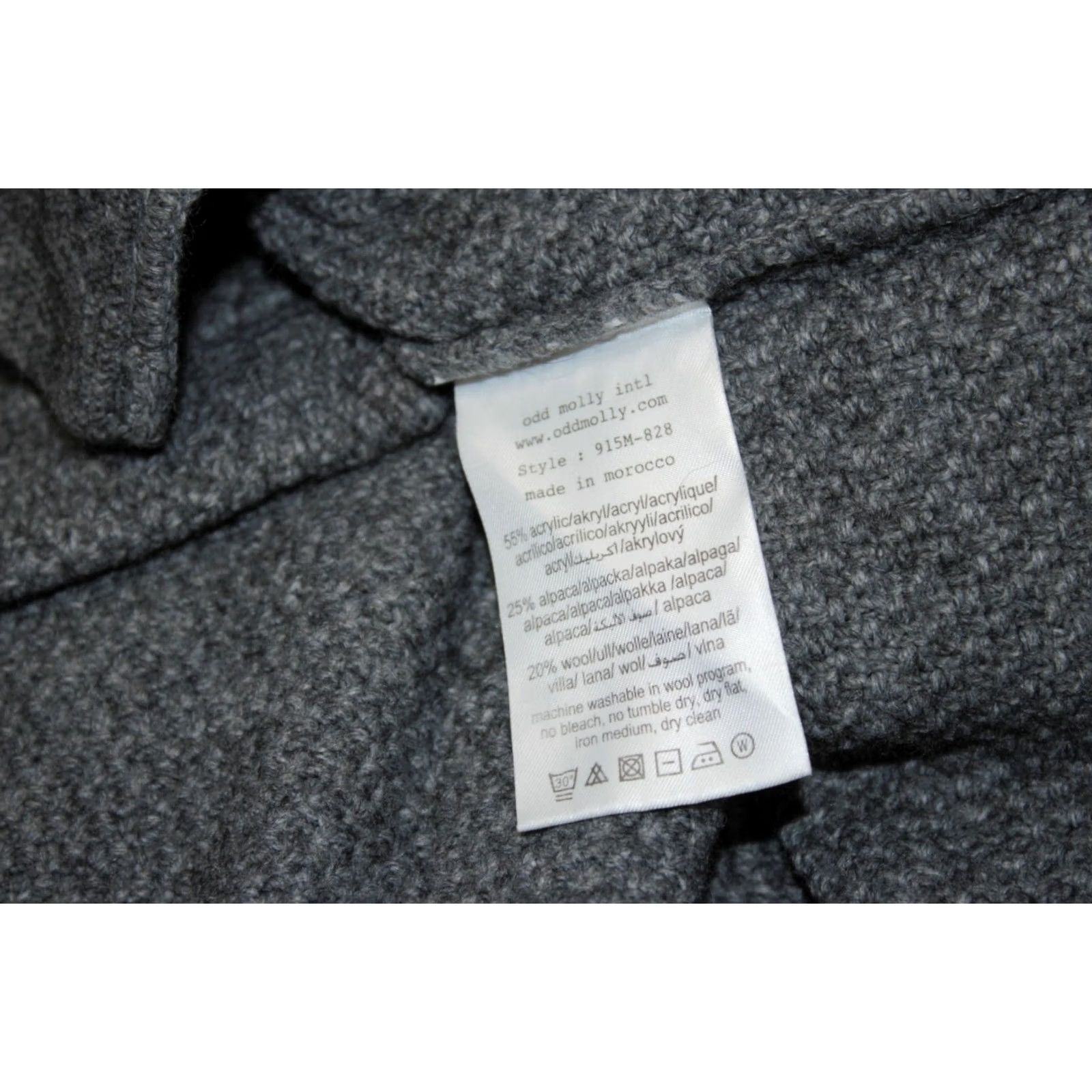 Vintage Odd Molly Cardigan Jumper Grey Cotton Wool Alpaca Size 2 M Womens Size XS / US 0-2 / IT 36-38 - 8 Thumbnail