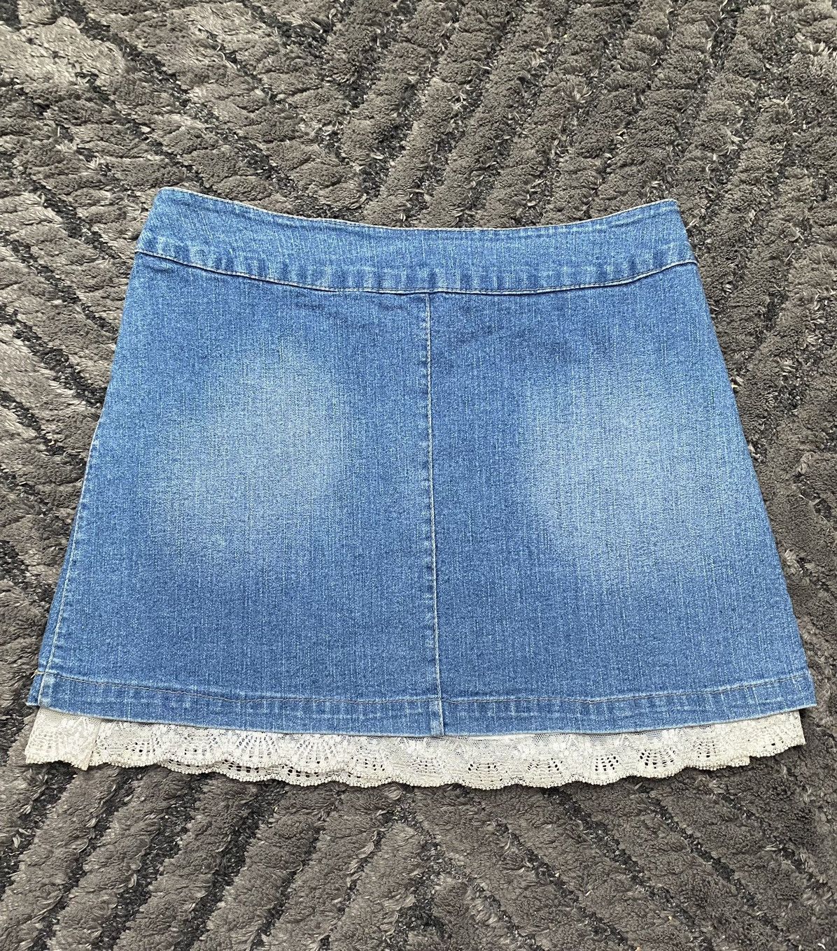 Vintage Vintage Blue Jeans Denim Mini Skirt Lace Basic Size 28" / US 6 / IT 42 - 4 Thumbnail