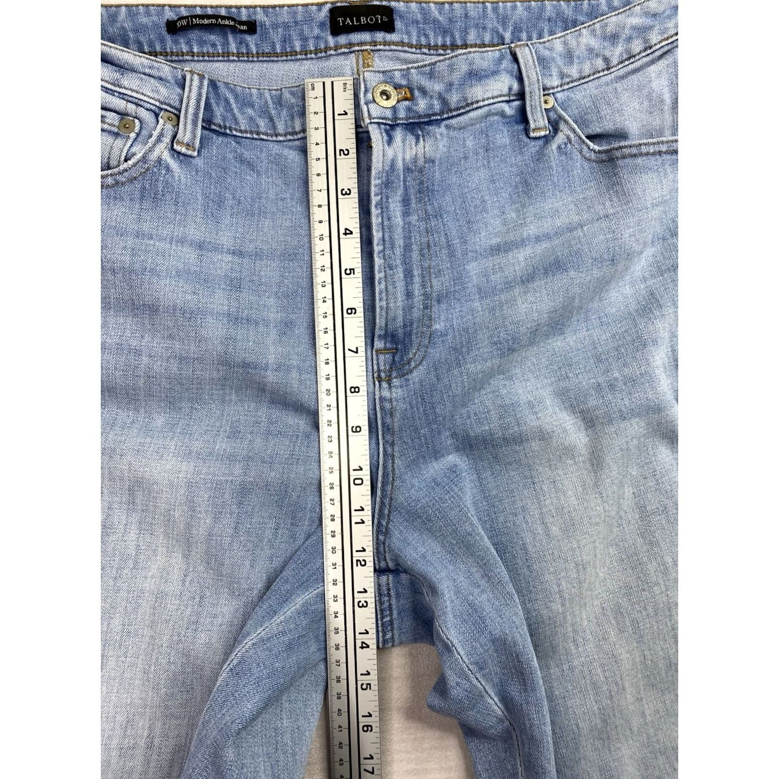 Talbots Talbots Jeans Womens 20W Blue Modern Ankle Jean High Waist Straight Light Wash Size 42" / US 20 - 4 Thumbnail
