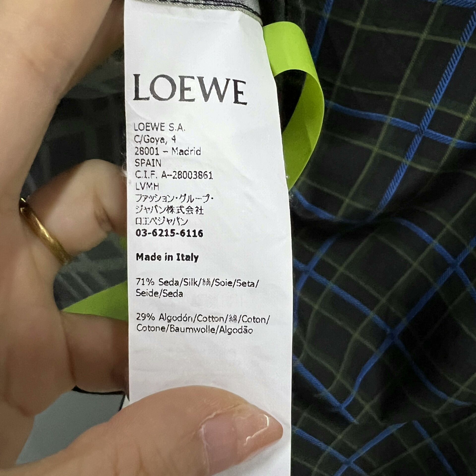 Loewe LOEWE Logo Plaid Shirt Size US M / EU 48-50 / 2 - 3 Thumbnail