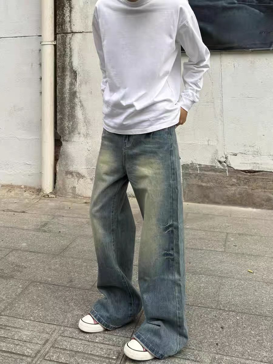 Vintage High street washed and distressed micro flared jeans Size US 30 / EU 46 - 3 Thumbnail