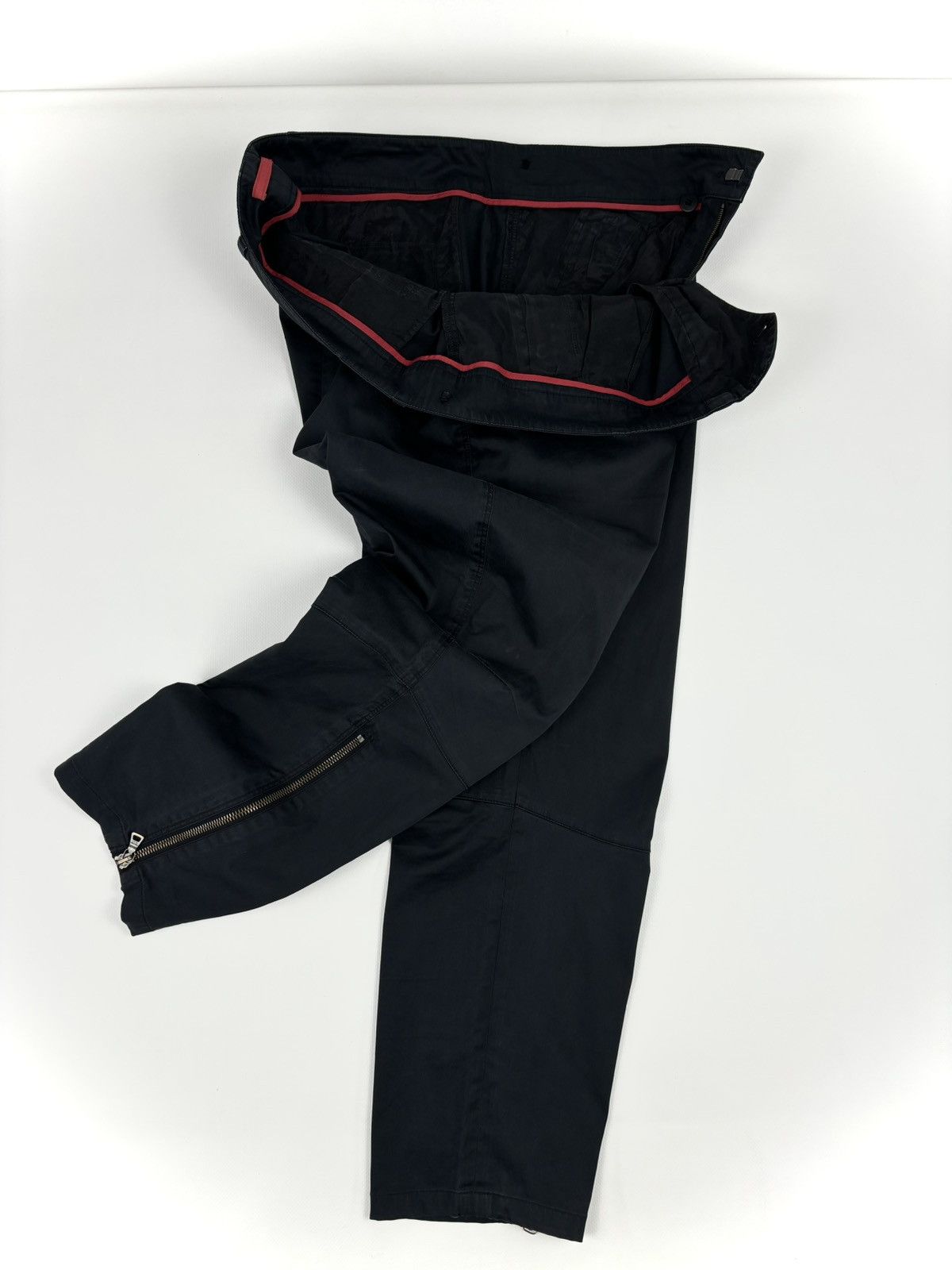 Prada Men's 00’s Linea Rossa Biker Cargo Zip Multipocket Pants Trousers Size US 36 / EU 52 - 3 Thumbnail
