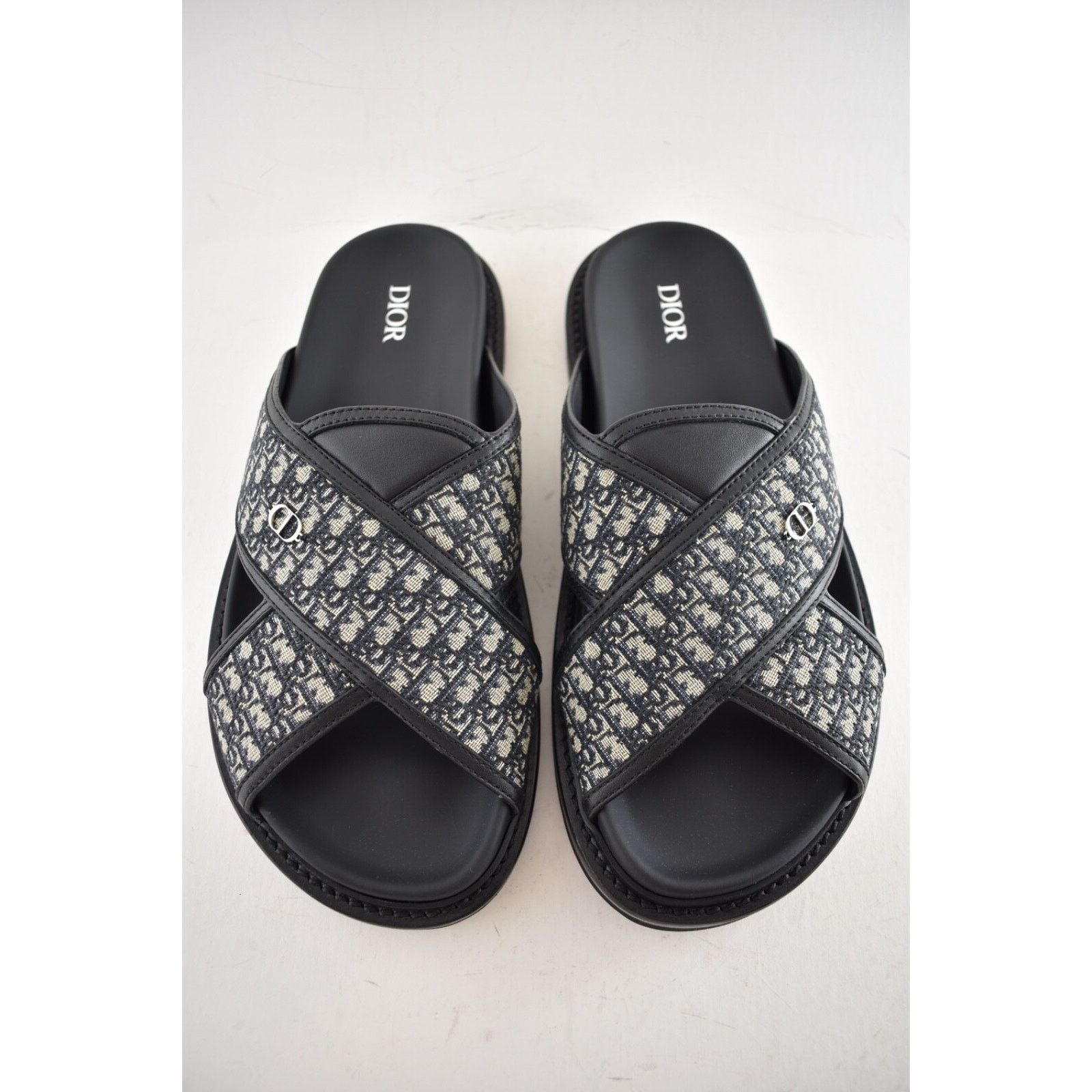 Dior Dior Mens Aqua Oblique Jacquard Logo Slide Slip On 42 9 Size US 9 / EU 42 - 7 Thumbnail