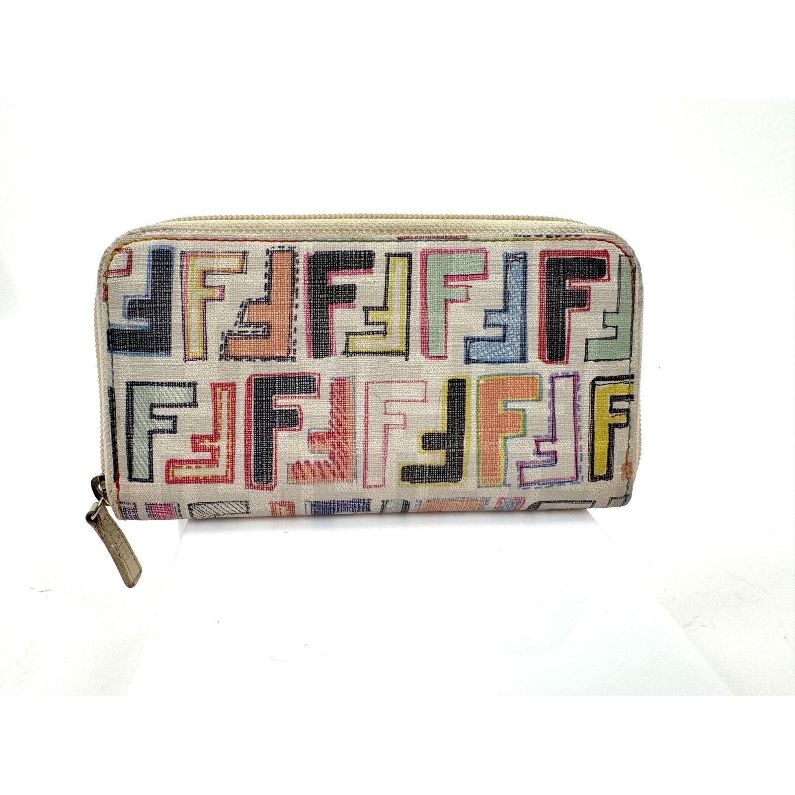 Fendi Fendi Rare Multicolor Zucca FF Long Zip Around Wallet Size ONE SIZE - 2 Thumbnail