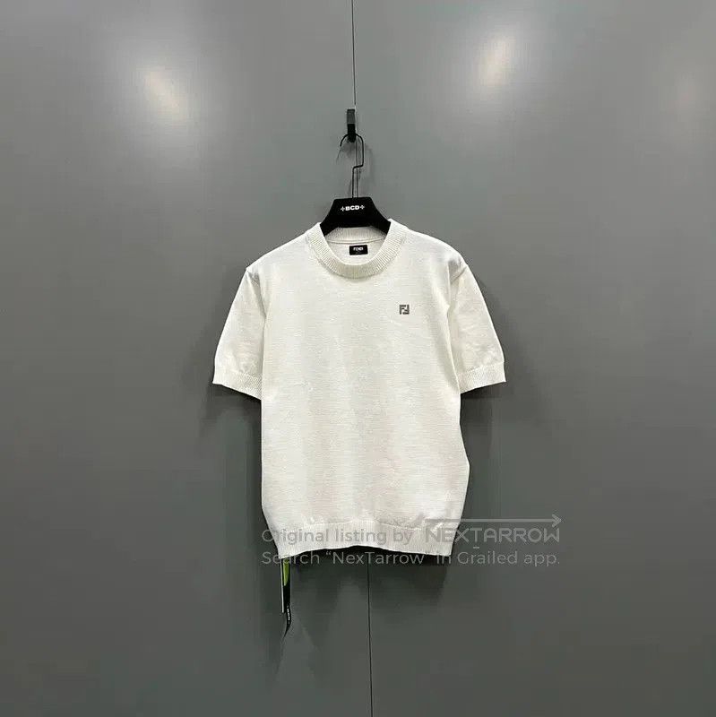 Fendi Fendi Summer White Short Sleeve Wool T-Shirt . Size XXS / US 00 / IT 34 - 1 Thumbnail