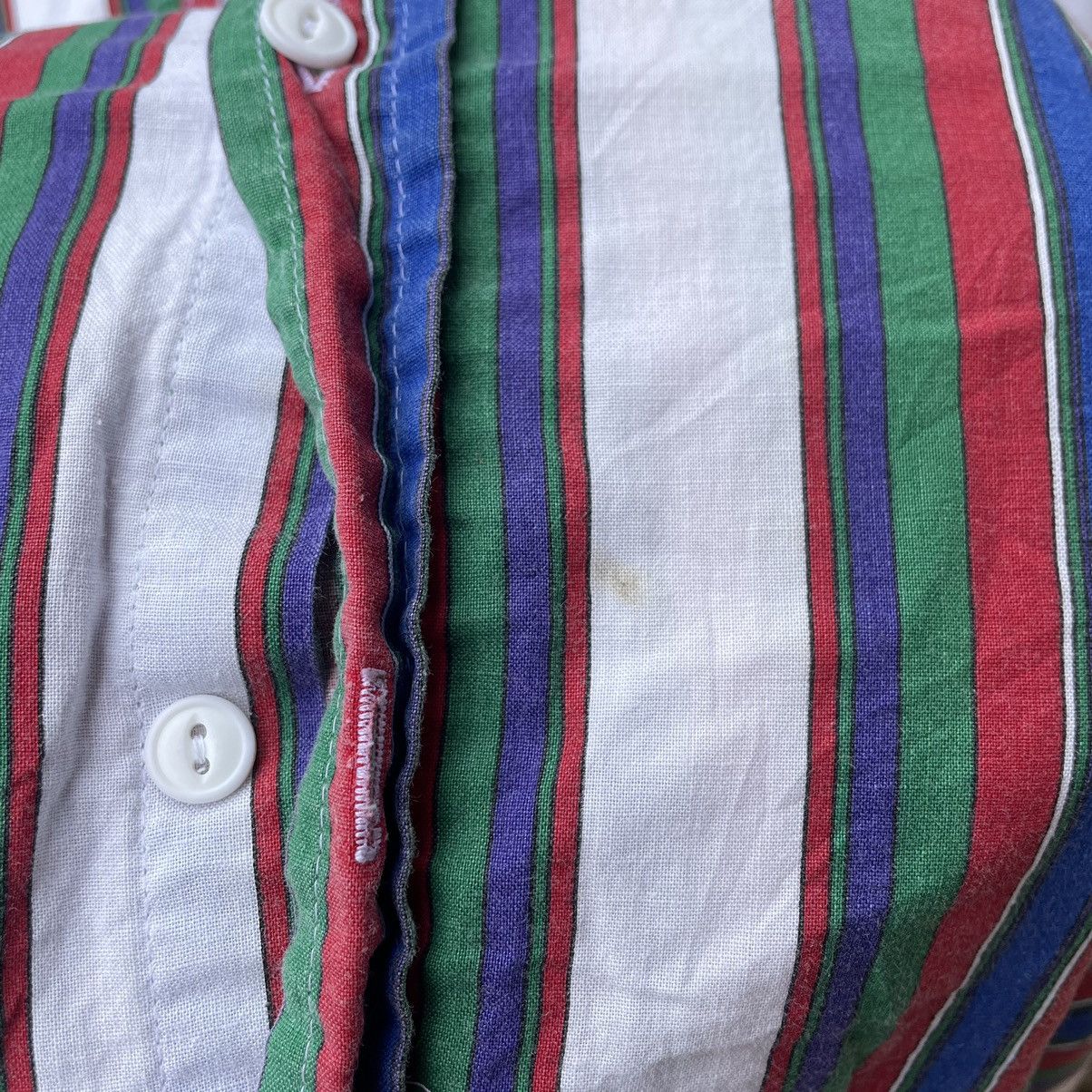 Japanese Brand × Vintage 🔥🇯🇵Generra Double Pocket Striped Multicolour Buttons Up Shirt Size US L / EU 52-54 / 3 - 6 Thumbnail
