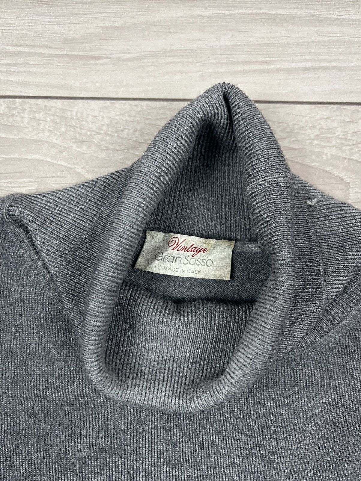 Gran Sasso Gran Sasso Grey Wool Turtle Neck Sweater Size US L / EU 52-54 / 3 - 7 Thumbnail
