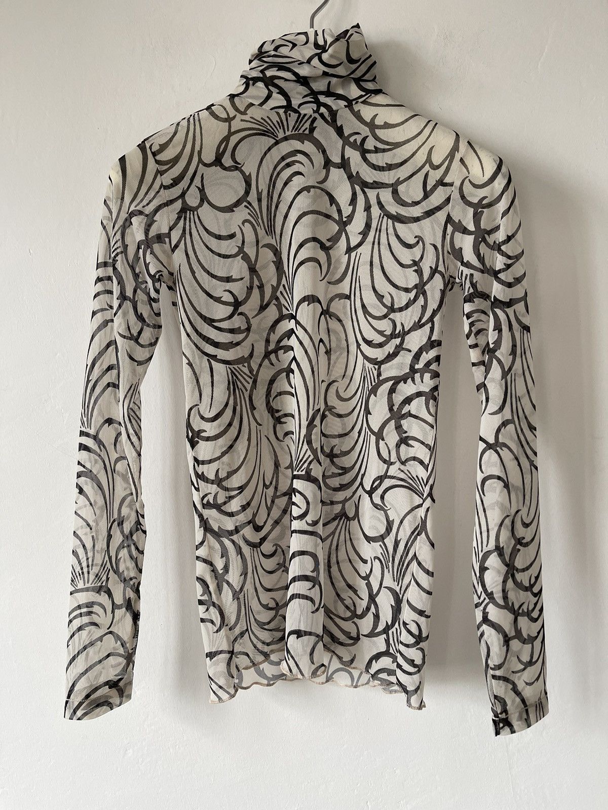 Dries Van Noten Stretch-Mesh Turtleneck Top Size XS / US 0-2 / IT 36-38 - 2 Thumbnail