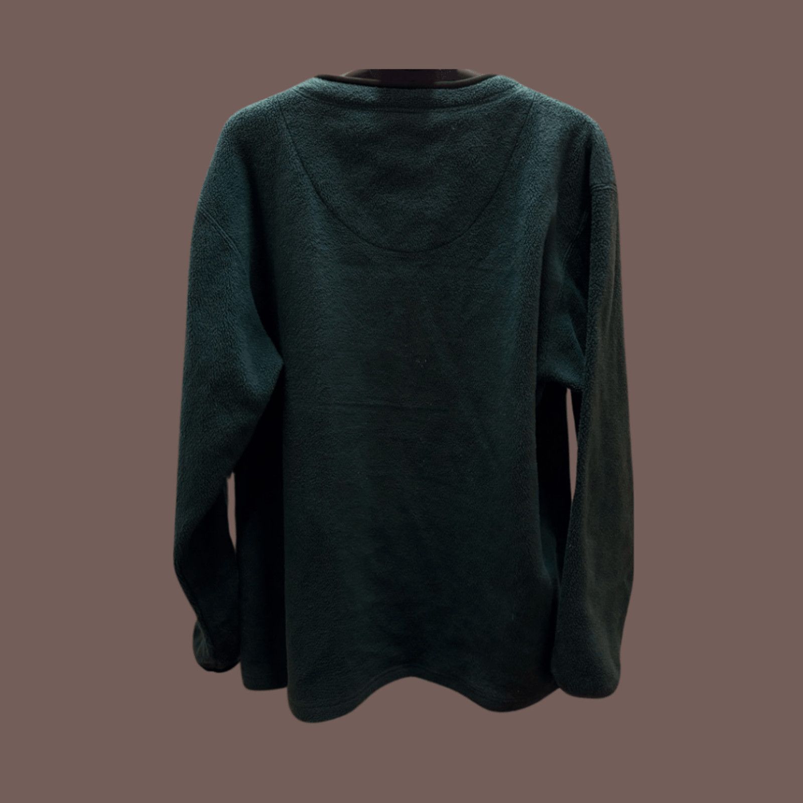 Vintage VTG Fleece Pullover Tri-Mountain Green Logo Horse Racing 90s Size US L / EU 52-54 / 3 - 3 Thumbnail