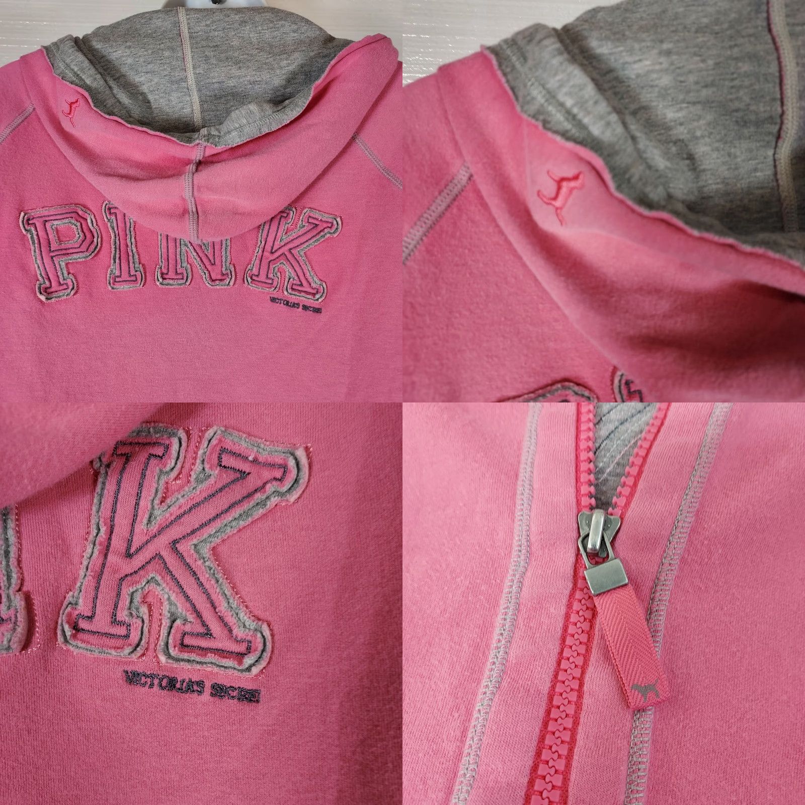 Pinko Victoria's Secret Pink Womens Size Small Bubble Gum Pink full zip Hoodie Size S / US 4 / IT 40 - 9 Thumbnail