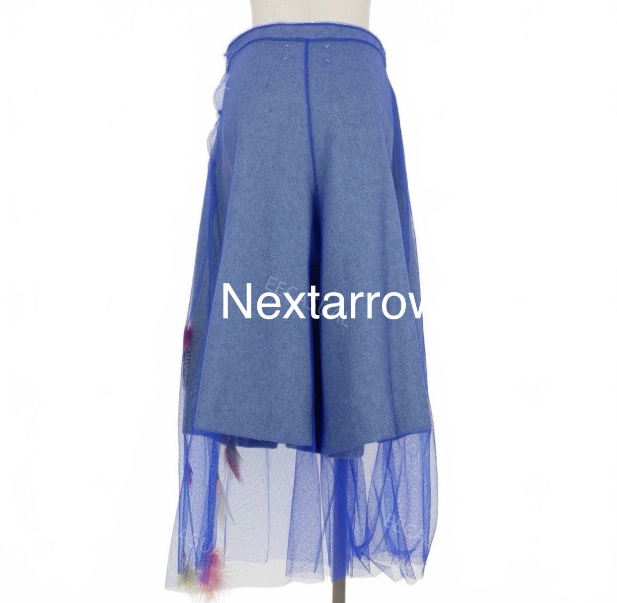 Maison Margiela Maison Margiela 22Ss Blue Tulle Wool Wide-Leg 