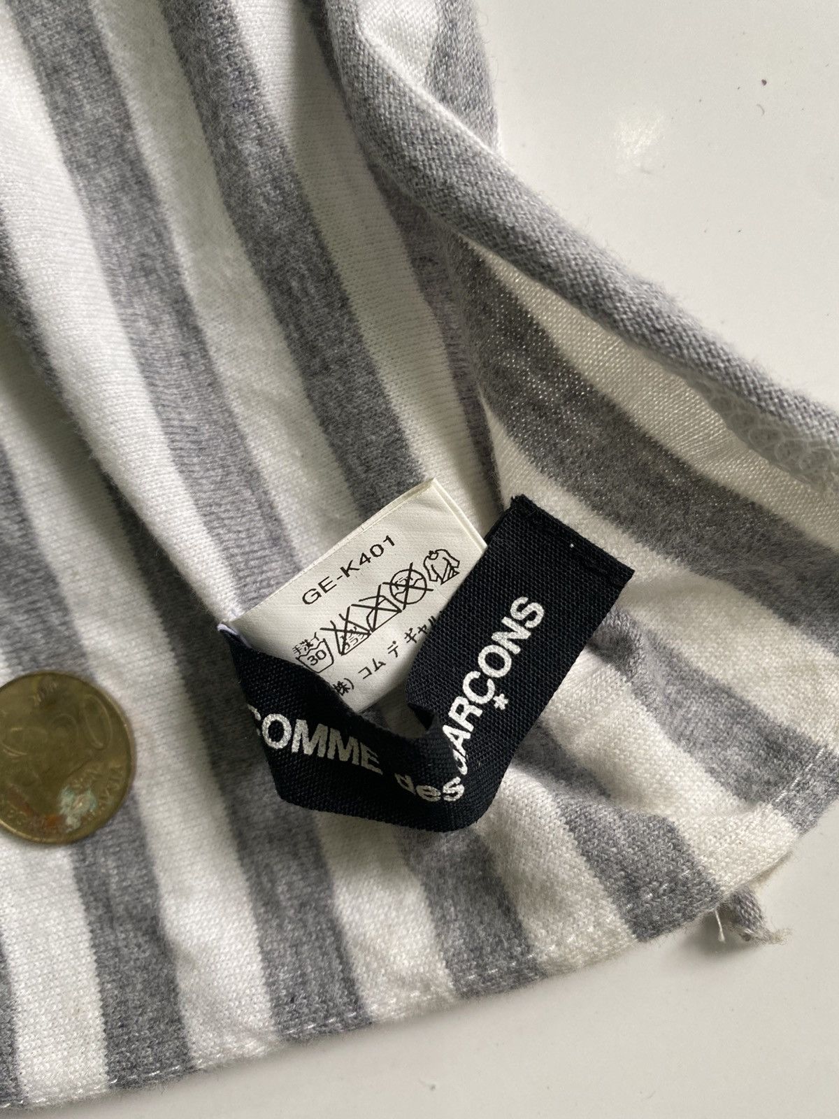 CDG by Comme des Garcons Printed Stripe Stole Grey white CDG CDG CDG Size ONE SIZE - 7 Thumbnail