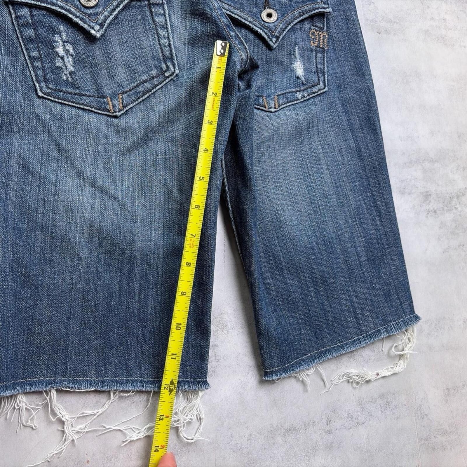 Other Y2K Miss Me Grunge Gothic Capri Denim Jorts Size 42" / US 20 - 8 Thumbnail