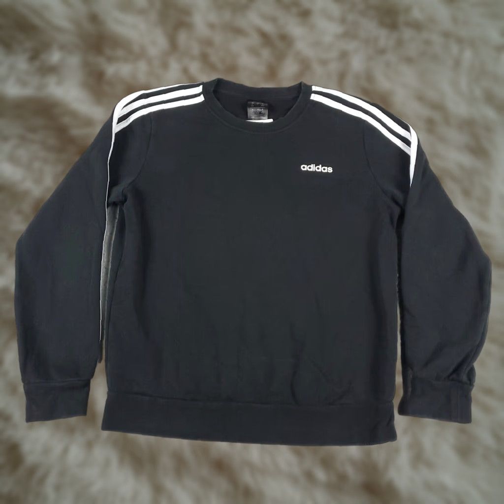 Adidas Adidas Women's Sweater Pullover Casual Knit Long Sleeve Crew Neck Black Size M All Seasons Size M / US 6-8 / IT 42-44 - 1 Thumbnail