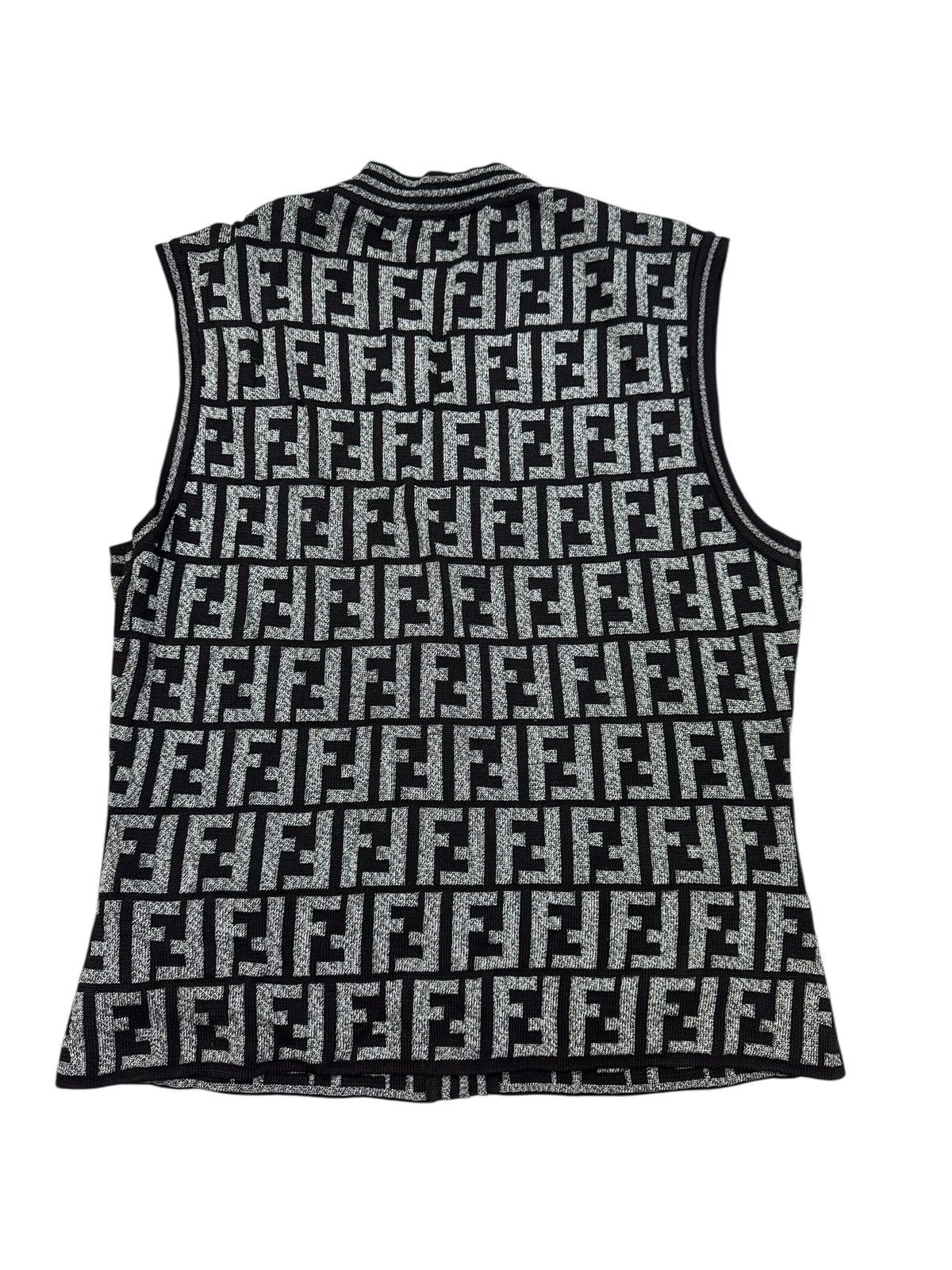 Fendi FENDI ZUCCA ALL-OVER PRINT KNIT CARDIGAN VEST Size S / US 4 / IT 40 - 2 Thumbnail