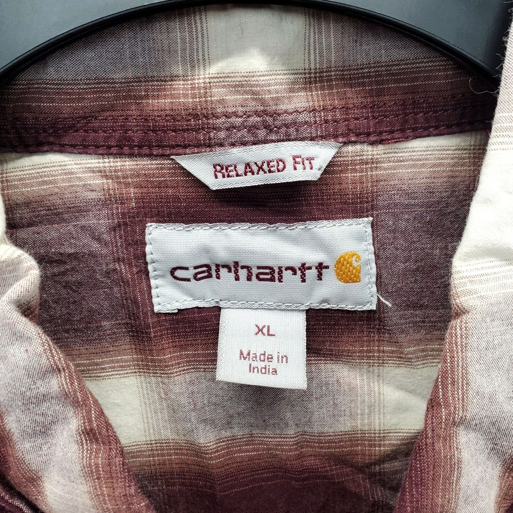 Carhartt Carhartt Workwear Shirt Mens XL Multicolor Plaid Button-Down Short Sleeve Relaxed Fit Chest Pocket Size US XL / EU 56 / 4 - 5 Thumbnail