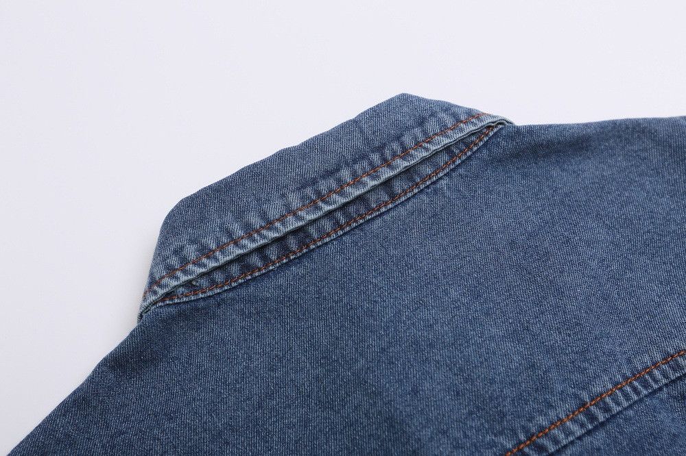 Japanese Brand × Vintage Men's punk retro distressed washed letter print denim shirt Size US M / EU 48-50 / 2 - 5 Thumbnail