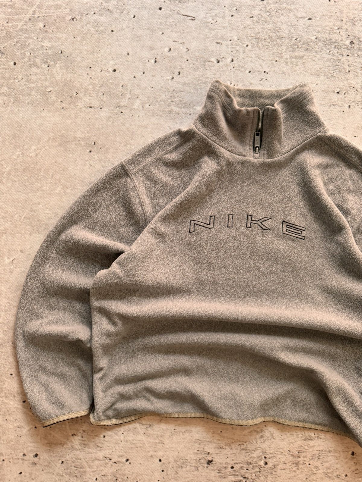 Nike × Vintage NIKE TEDDY 1/3 ZIP VINTAGE CENTER LOGO OVERSIZE SWEATSHIRT Size US S / EU 44-46 / 1 - 2 Thumbnail