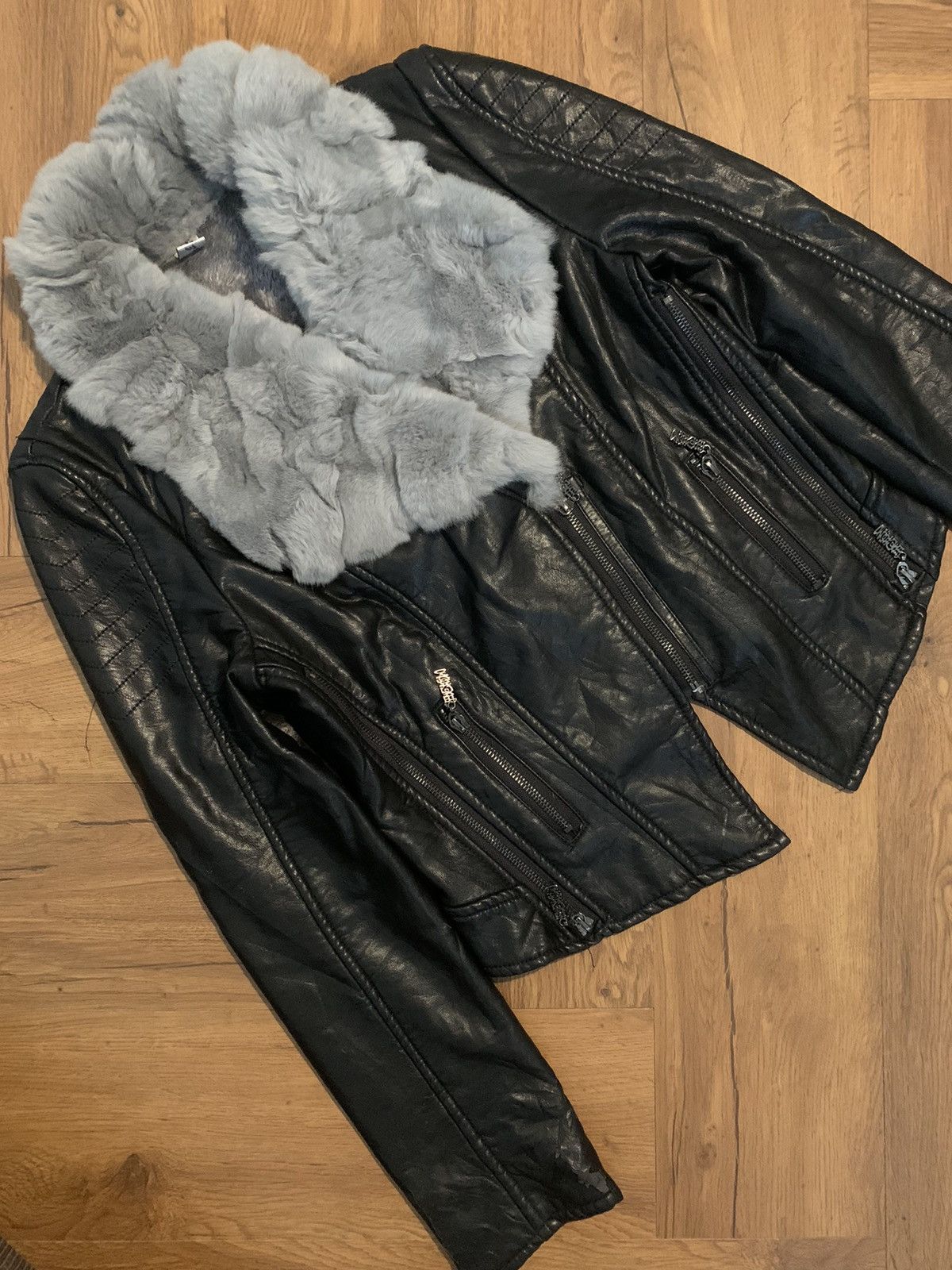 Ekam Japanese synthetic leather fur jacket punk rock viekei styel Size US M / EU 48-50 / 2 - 4 Thumbnail