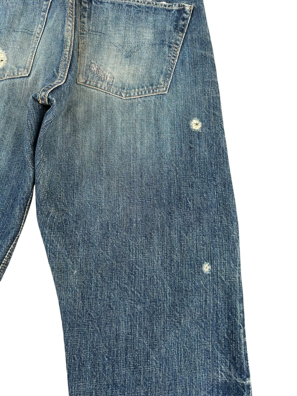 Kapital Vintage Japanese Brand Selvedge Distressed Repair Denim Jean Size US 33 - 15 Thumbnail