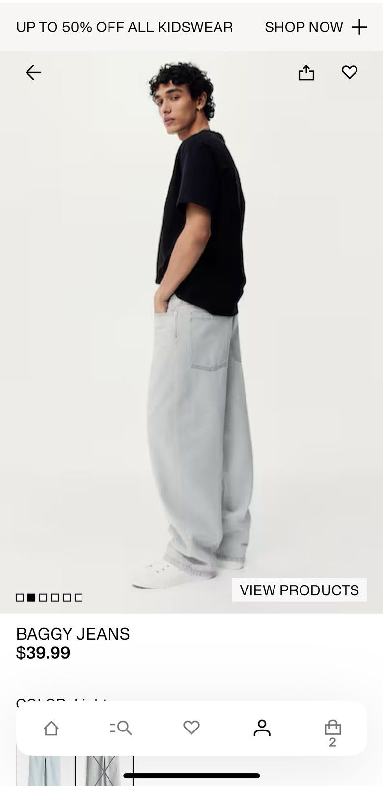 H&M Baggy jeans Size US 28 / EU 44 - 4 Thumbnail