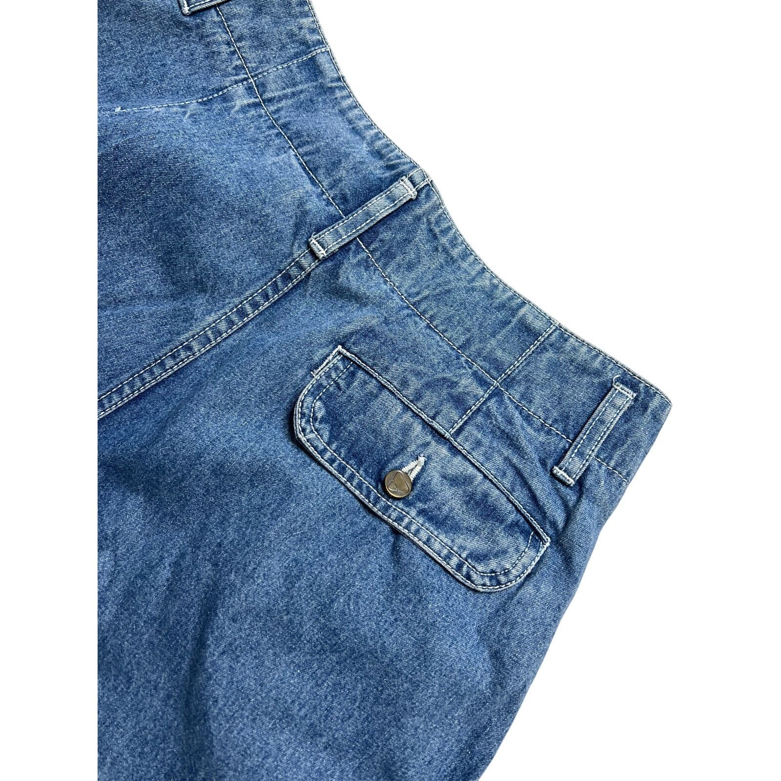Vintage Vintage Lizwear Women’s Wide Leg Blue Denim Jeans Sz 10 Size 32" / US 10 / IT 46 - 13 Thumbnail