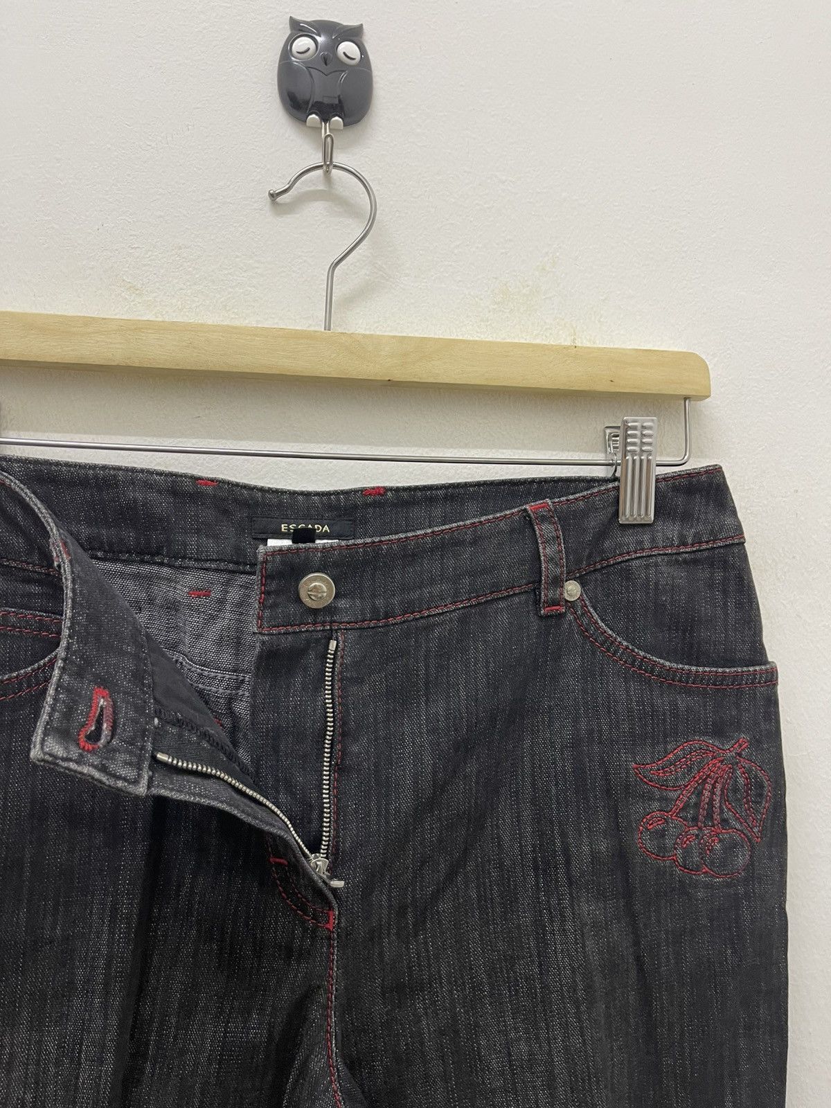 Escada Rare Vintage ESCADA Jeans Cherry Embroidered Flare Bootcut Size US 28 / EU 44 - 7 Thumbnail