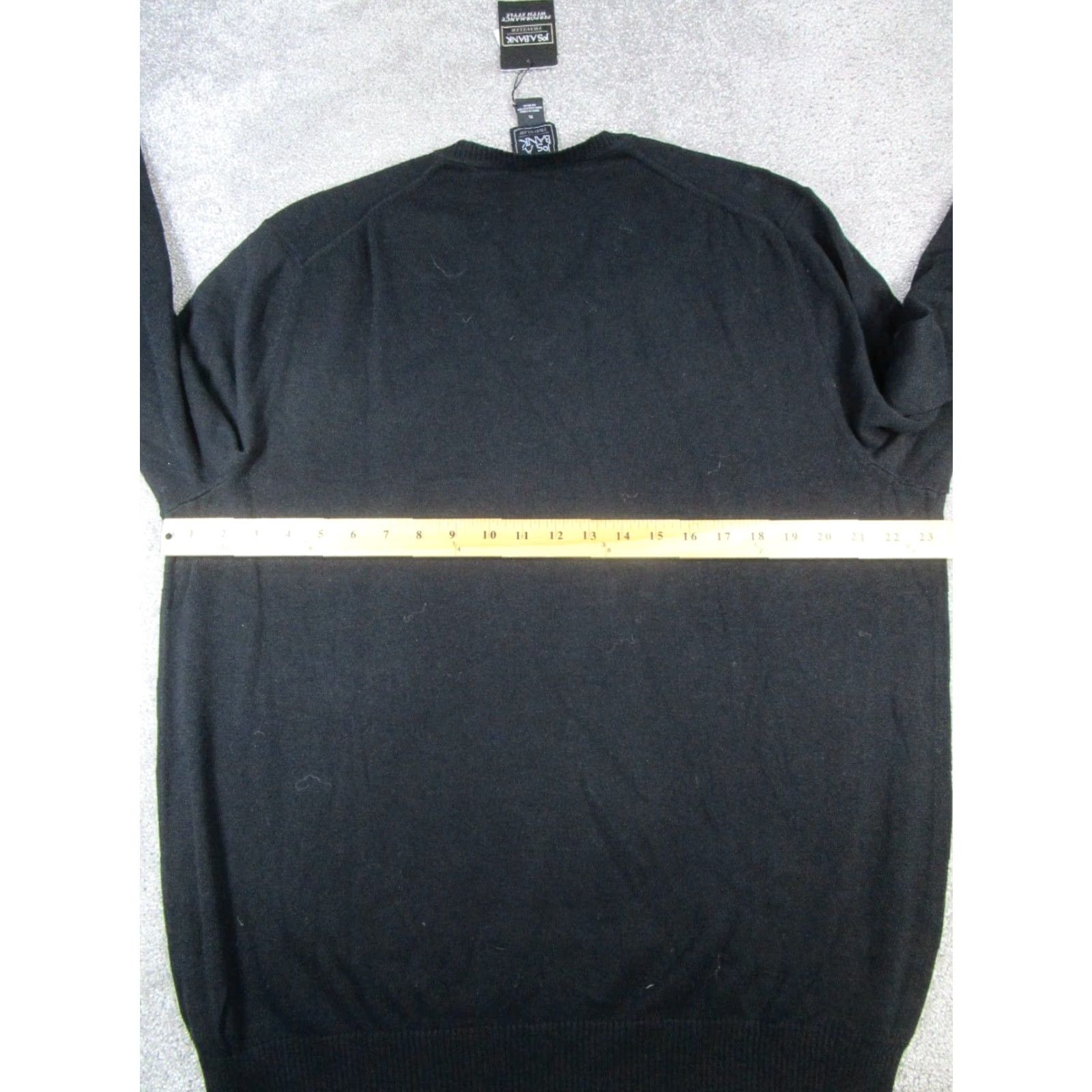 Jos. A. Bank Jos.A.Bank Sweater Mens XL Black Knit Pullover Knit Cotton V-Neck Regular Fit Golf Hiking Walking Shirt Mens XL Black Pullover Size US XL / EU 56 / 4 - 6 Thumbnail