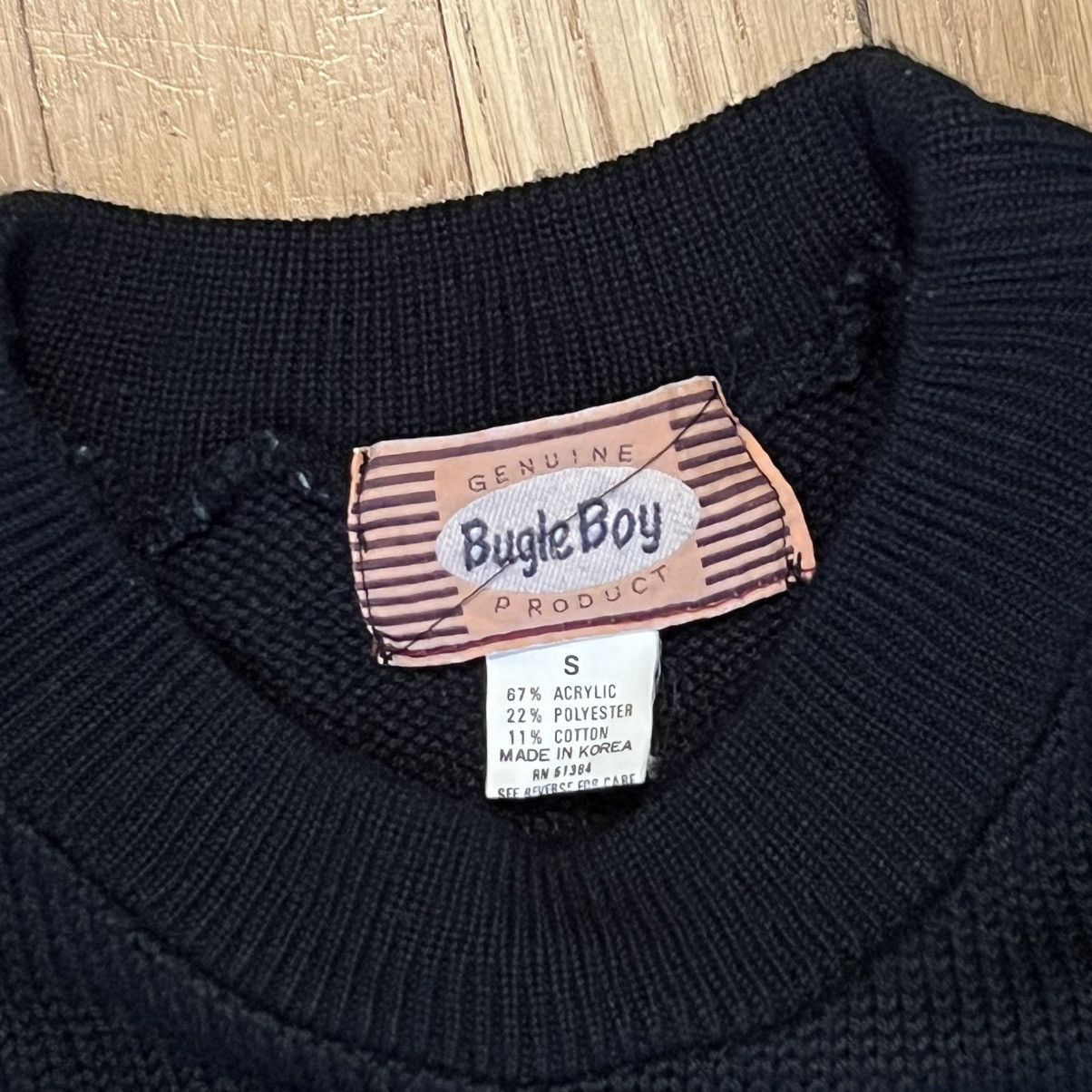 Bugle Boy Vintage Bugle Boy Athletics Black Long Sleeve Sweater Small Size US S / EU 44-46 / 1 - 2 Thumbnail