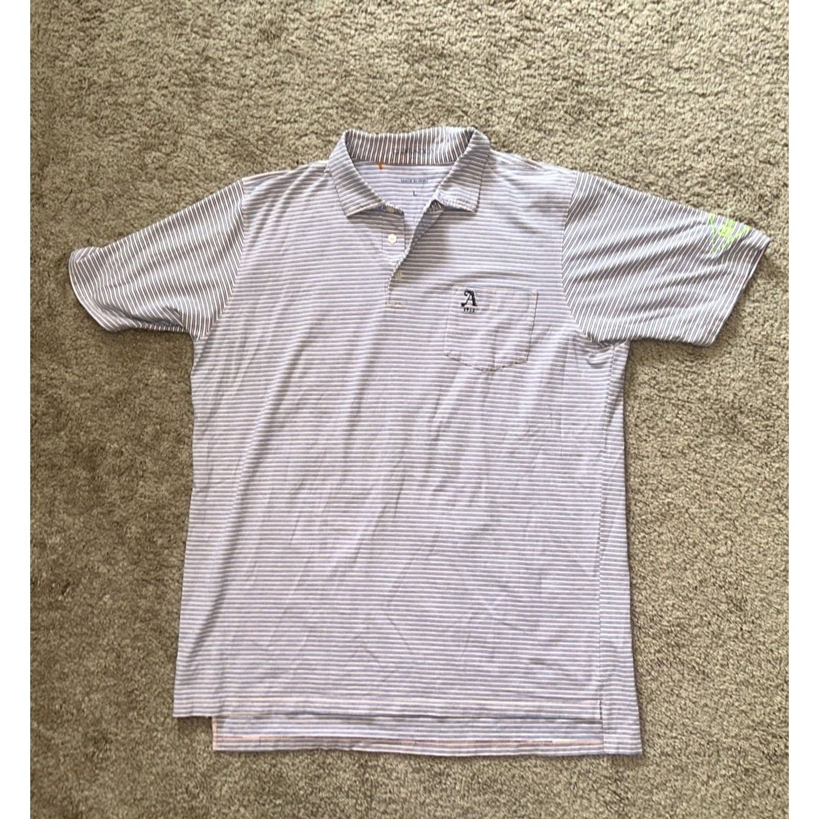 Vintage B Draddy Polo Shirt Mens Large Golf Striped Performance Breathable Pink Size US L / EU 52-54 / 3 - 2 Thumbnail