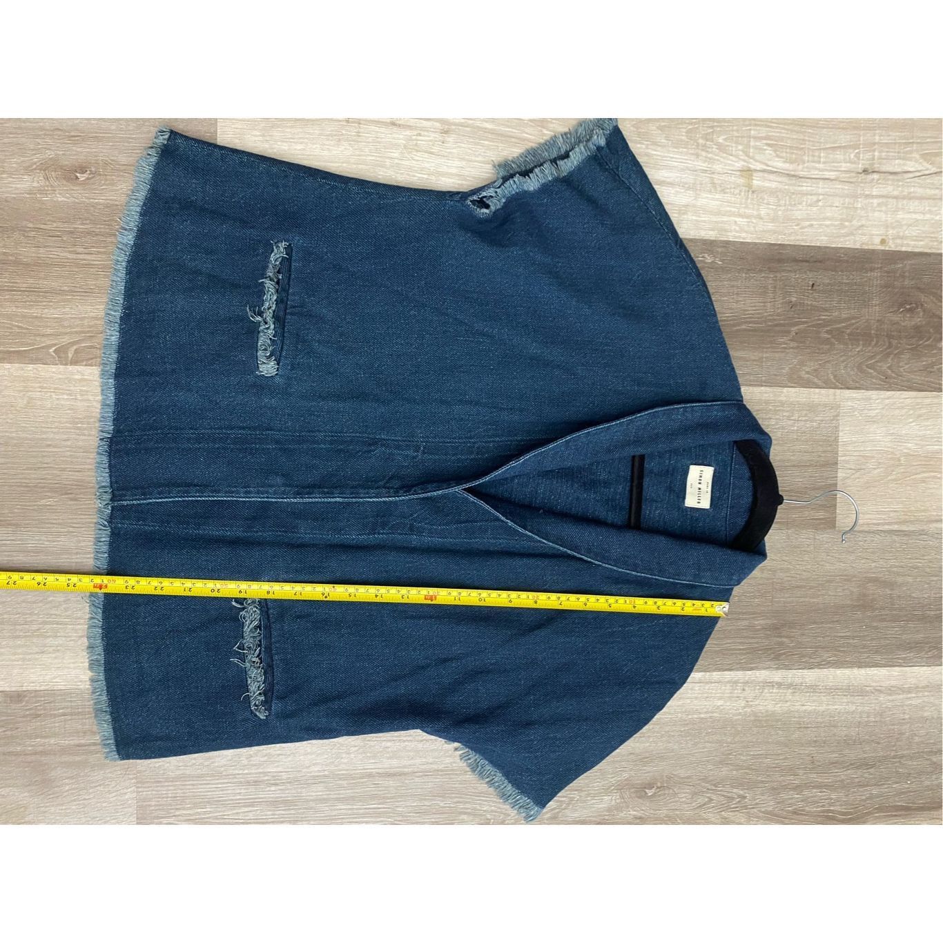 Simon Miller Simon Miller Denim Raw-Edged Short Sleeve Jean Jacket, Sz Me Size M / US 6-8 / IT 42-44 - 2 Thumbnail