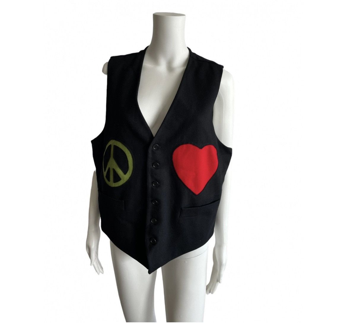 Moschino × Vintage Moschino Cheap and Chic Vest Question Mark Peace Size US L / EU 52-54 / 3 - 3 Thumbnail