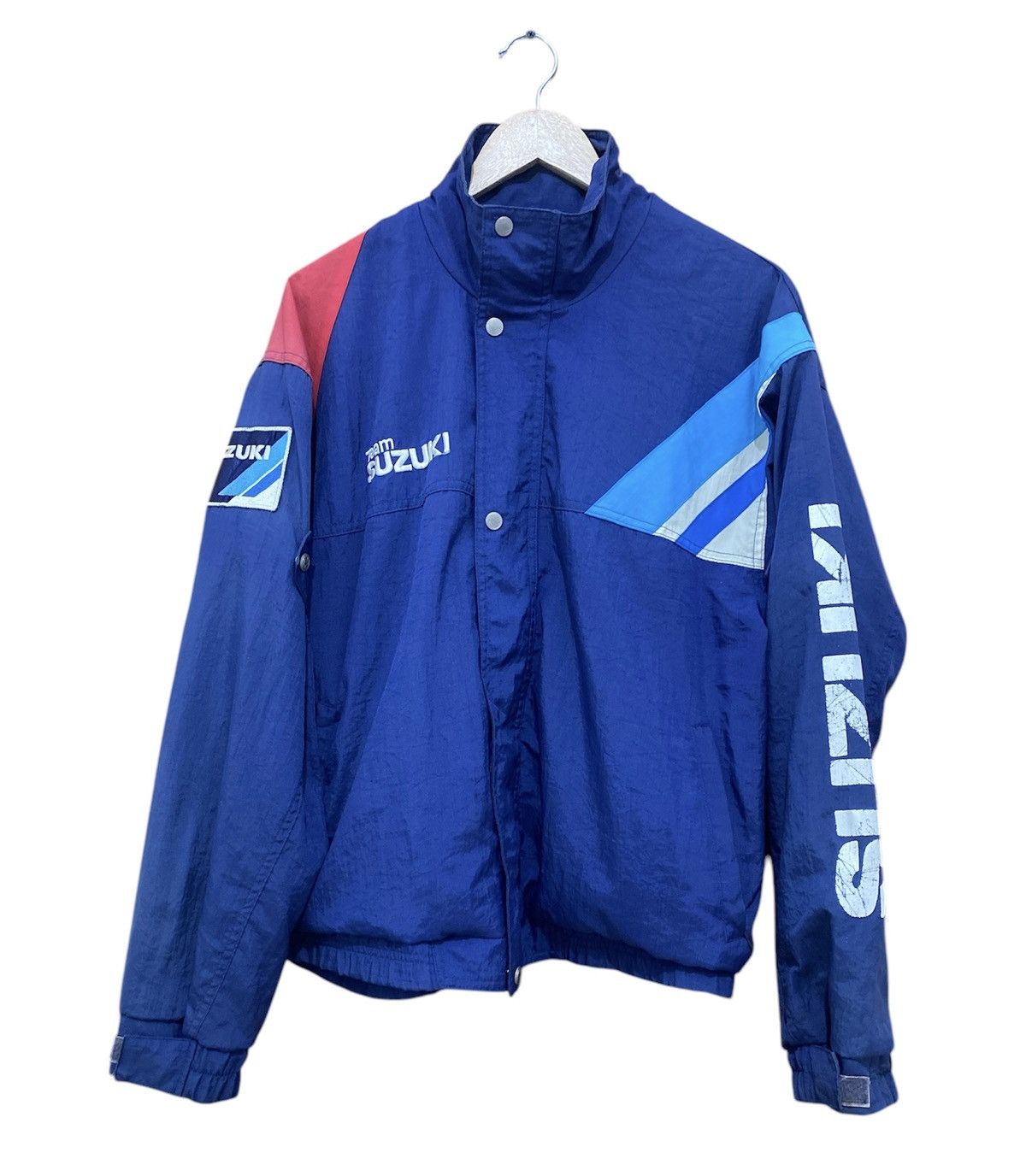 Japanese Brand × Vintage Vintage Team Suzuki Racing Motor GP Big Logo Bomber Jacket Size US M / EU 48-50 / 2 - 1 Thumbnail