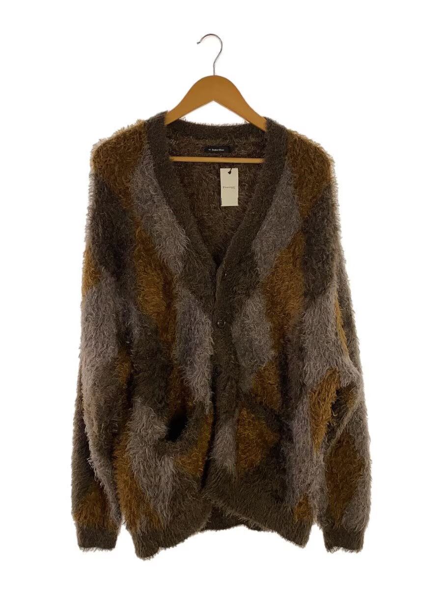 Number (N)ine Argyle Fluffy Knit Cardigan Size US L / EU 52-54 / 3 - 1 Thumbnail