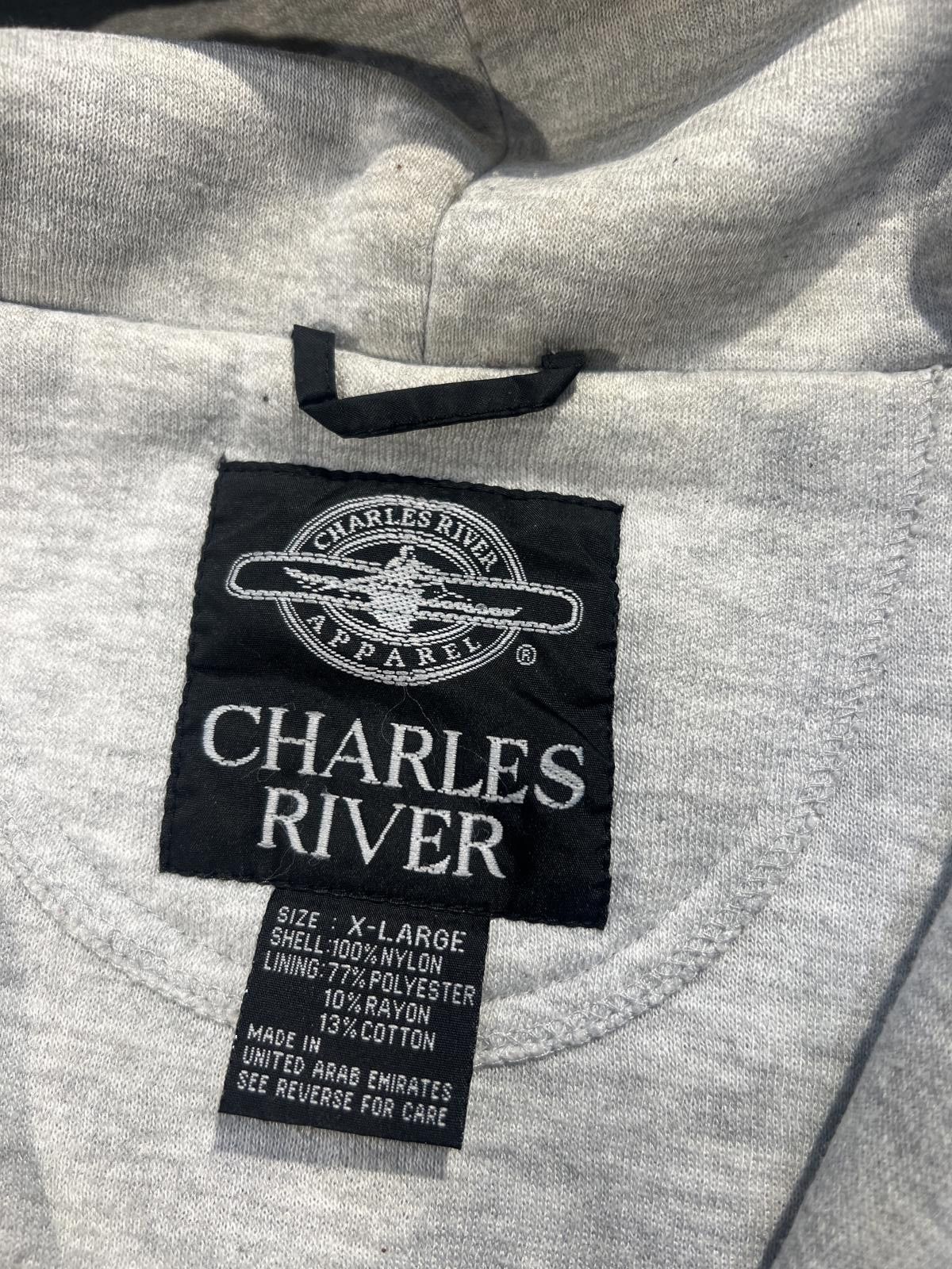 Other VTG Charles River "Nitro Racing" Branded Hooded Windbreaker Size US XL / EU 56 / 4 - 3 Thumbnail