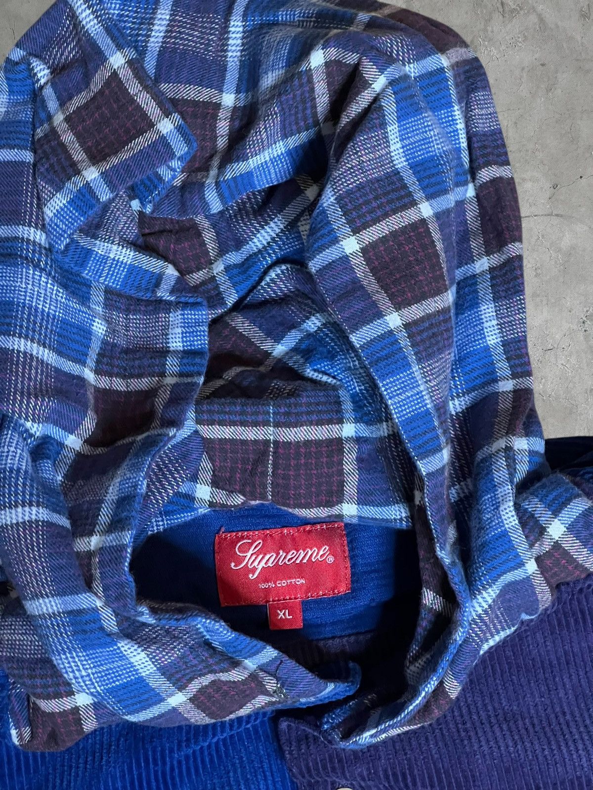 Supreme SS/17 Supreme Hooded Color Block Corduroy Shirt Size US XL / EU 56 / 4 - 6 Thumbnail