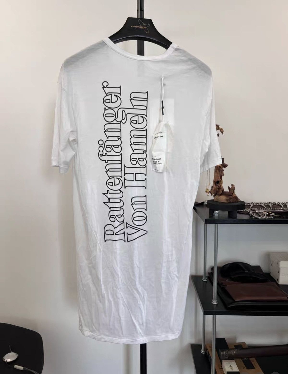 11 By Boris Bidjan Saberi 11ByBBS Slogan Print Cotton T-Shirt Size US M / EU 48-50 / 2 - 2 Thumbnail