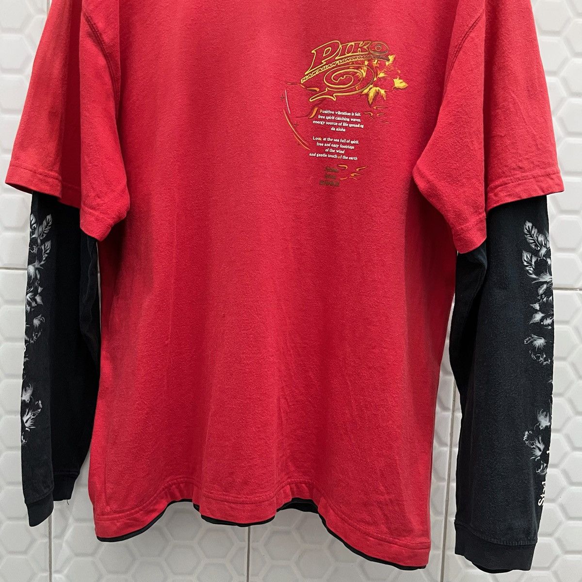 If Six Was Nine × Japanese Brand Japanese Piko Cross Double Layer Longsleeve Size US L / EU 52-54 / 3 - 5 Thumbnail