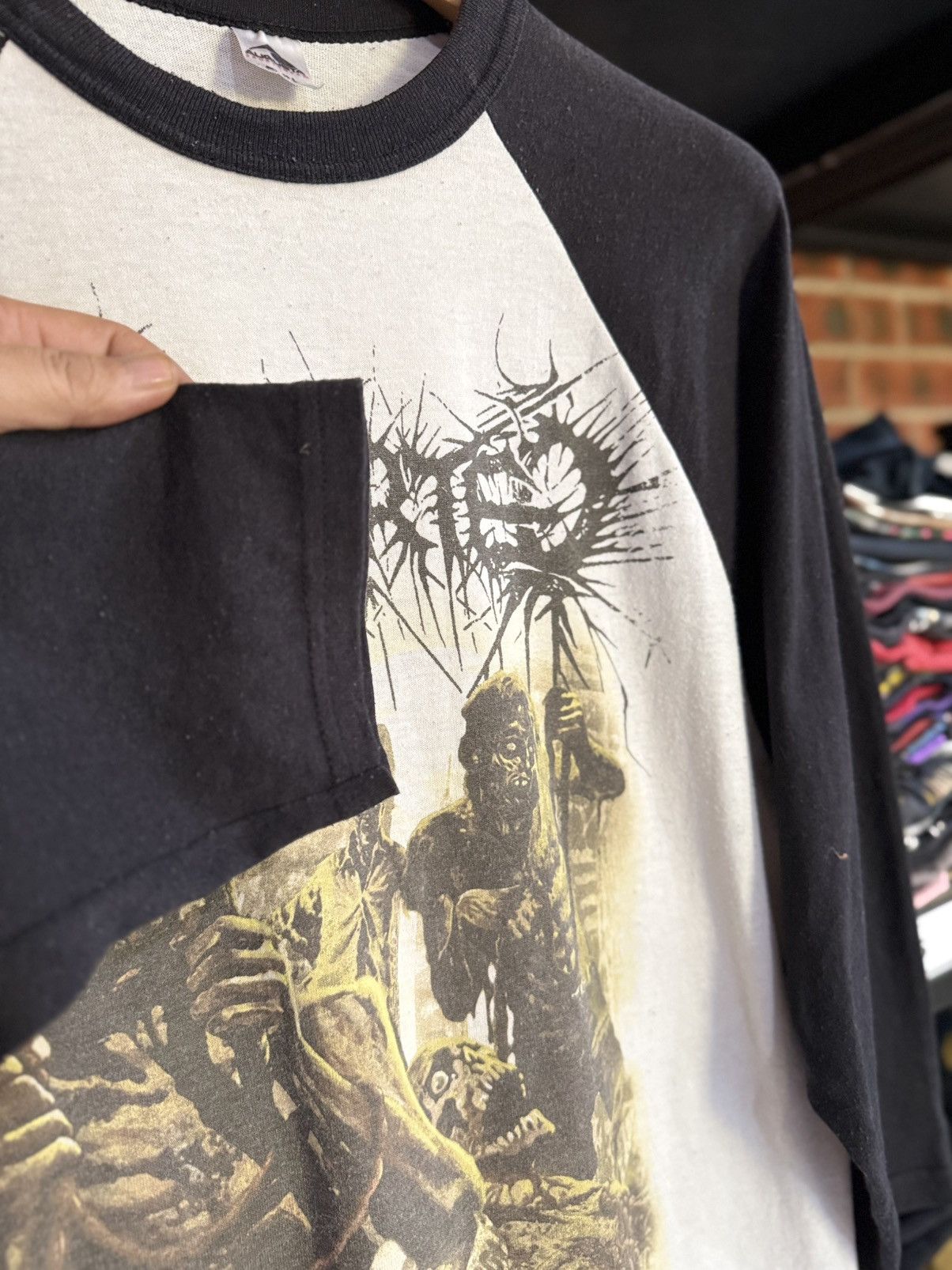 Vintage Aborted Global Flatline Death Metal 3Q Faded Tee