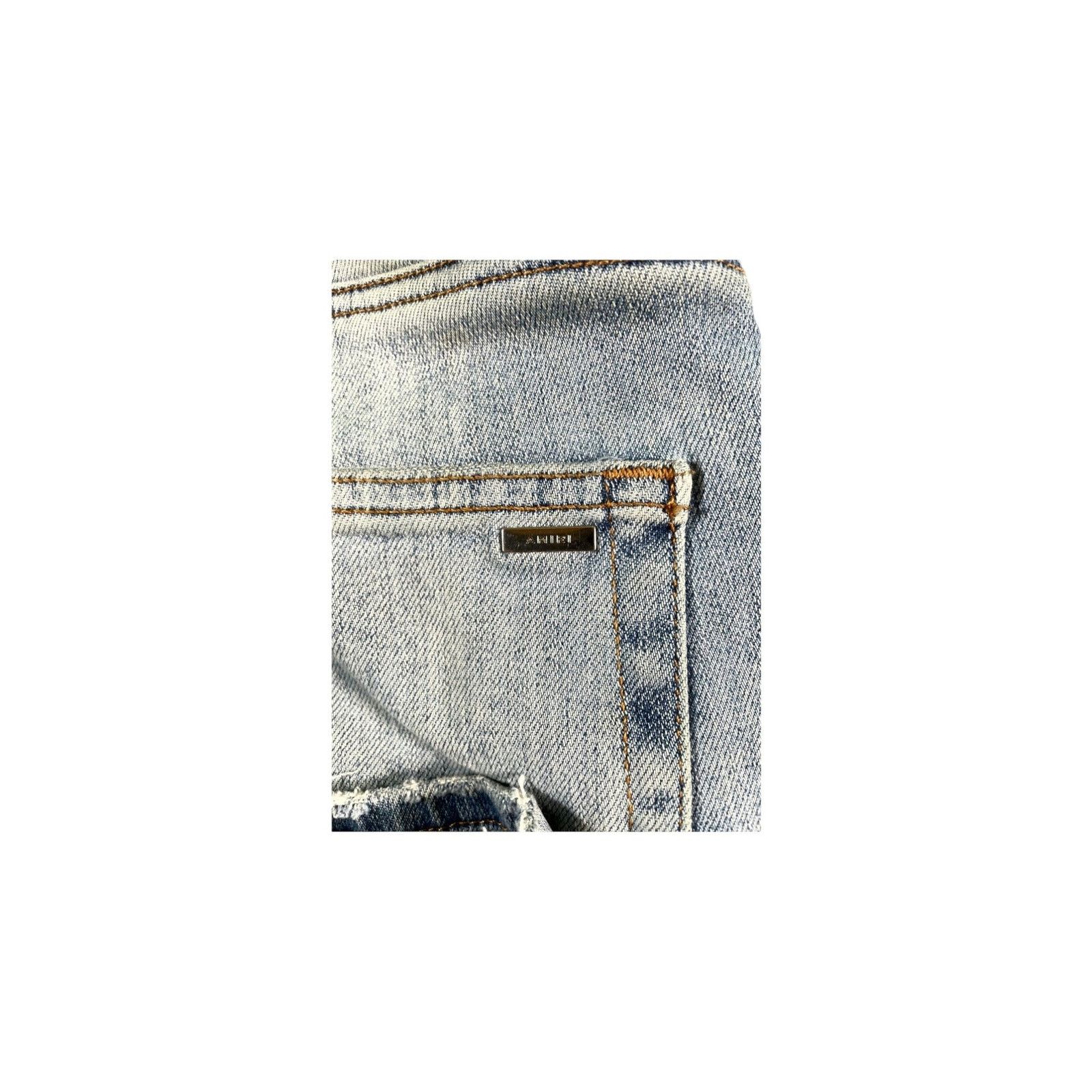 Amiri Amiri "MX2 Paisley" Vintage Wash & White Jeans Size US 34 / EU 50 - 3 Thumbnail