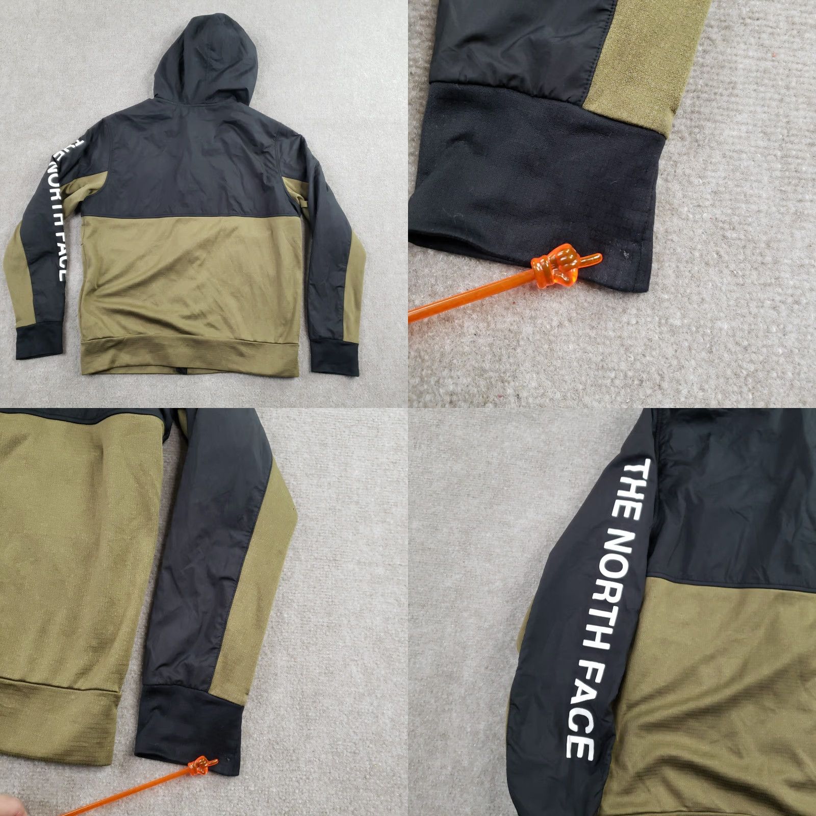 The North Face VINTAGE The North Face Train N Logo Overlay Jacket Mens Medium Green Black Hooded Coat Size US M / EU 48-50 / 2 - 10 Thumbnail