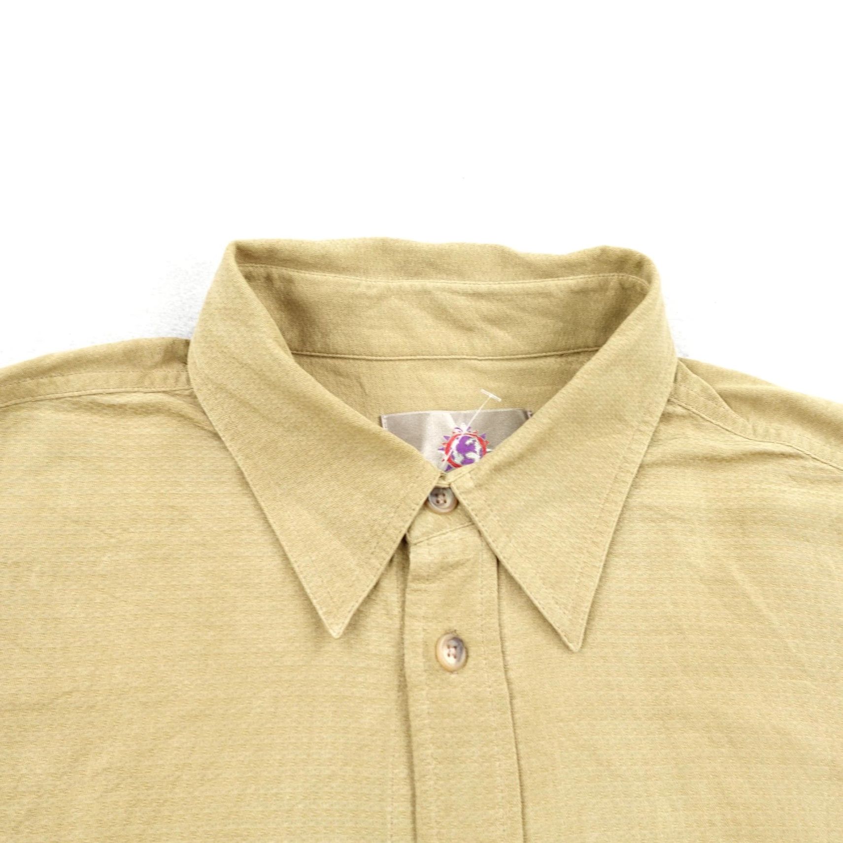 The Territory Ahead Territory Ahead Shirt Mens XL Beige Tan Silk Wool Blend Button Up Field Safari Size US XL / EU 56 / 4 - 2 Thumbnail