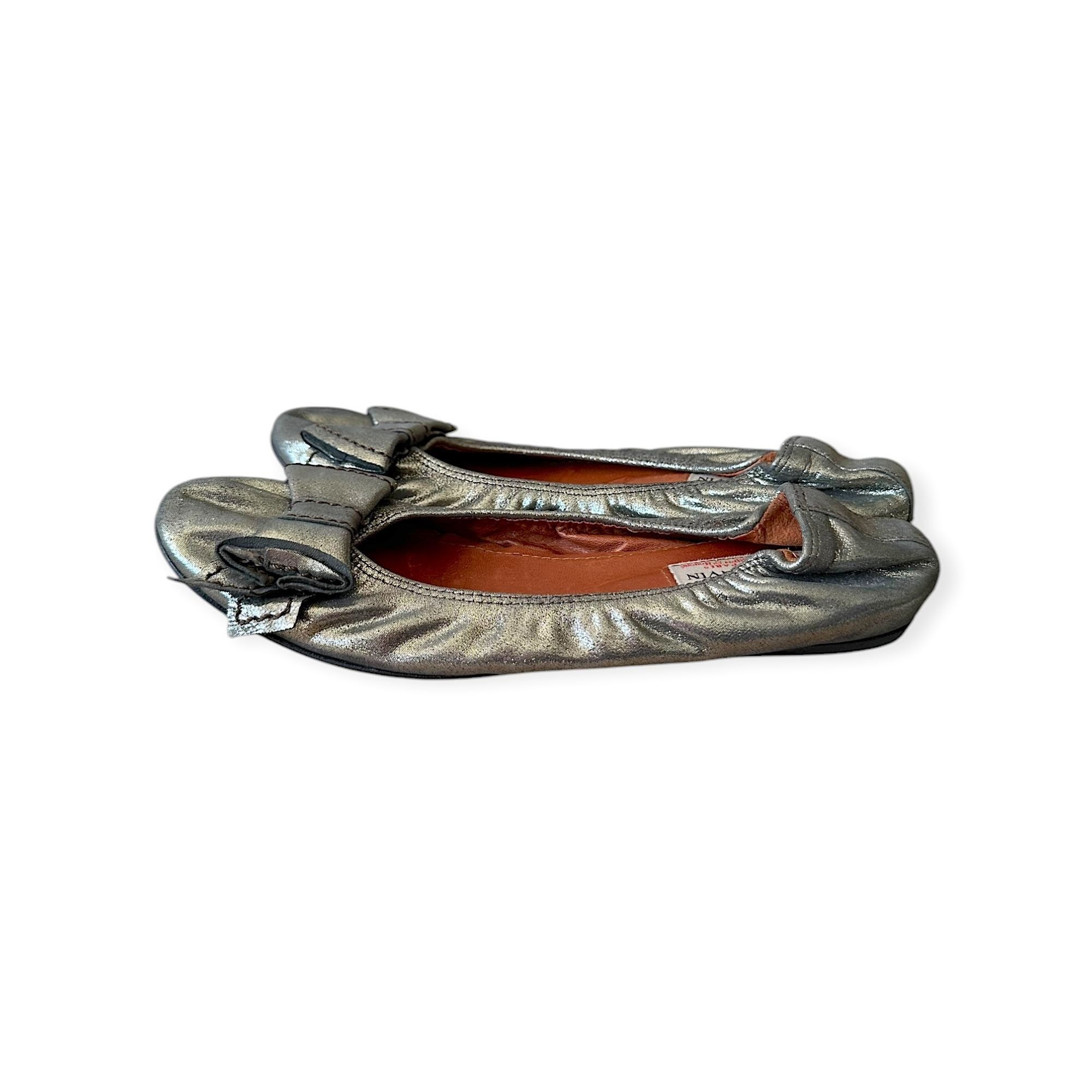 Lanvin Lanvin Classic Ballerina Flats with Oversized Bows. Pewter l Size US 9 / IT 39 - 4 Thumbnail