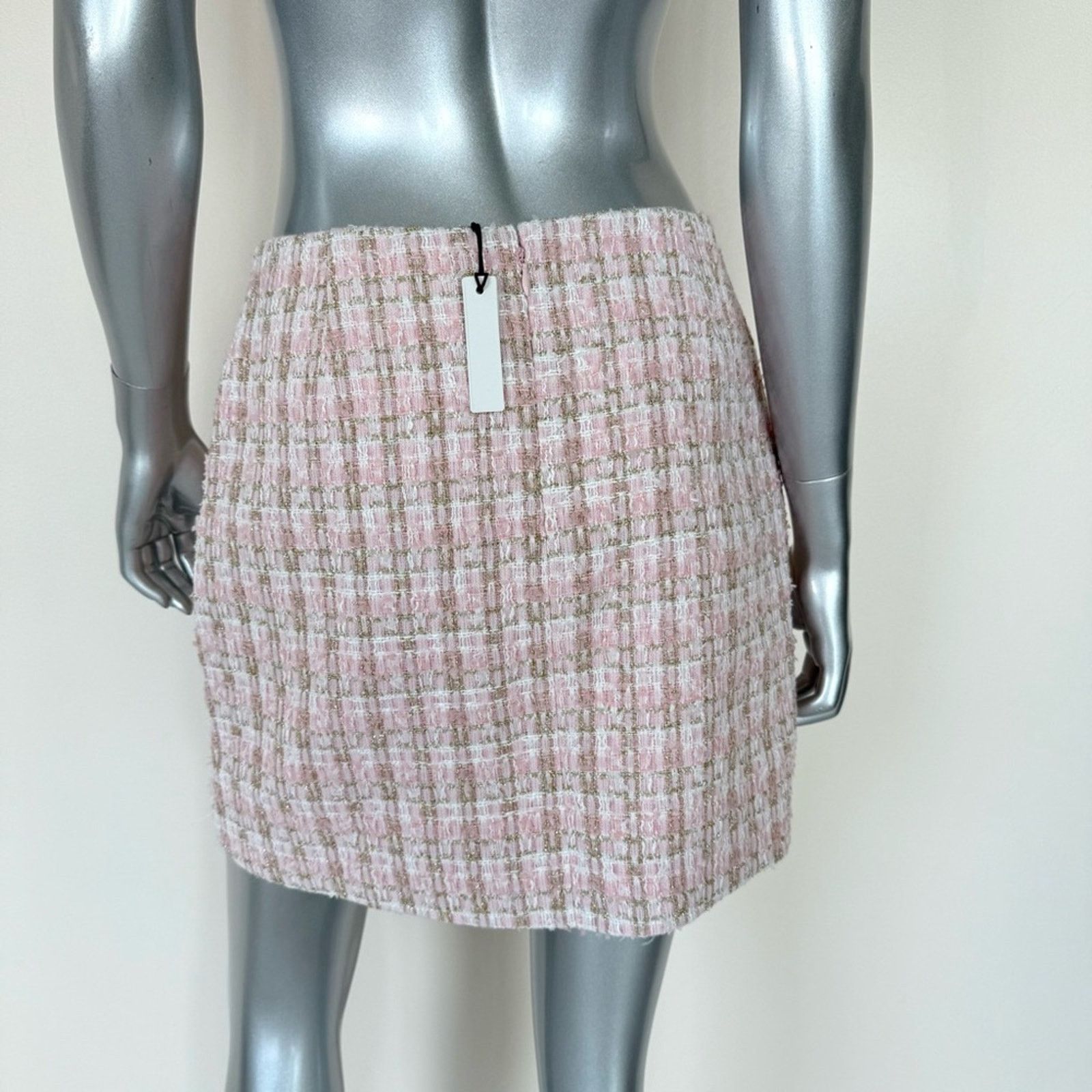 Other NWT!!! RUMORED women tweed pink skirt size M Size 28" / US 6 / IT 42 - 3 Thumbnail